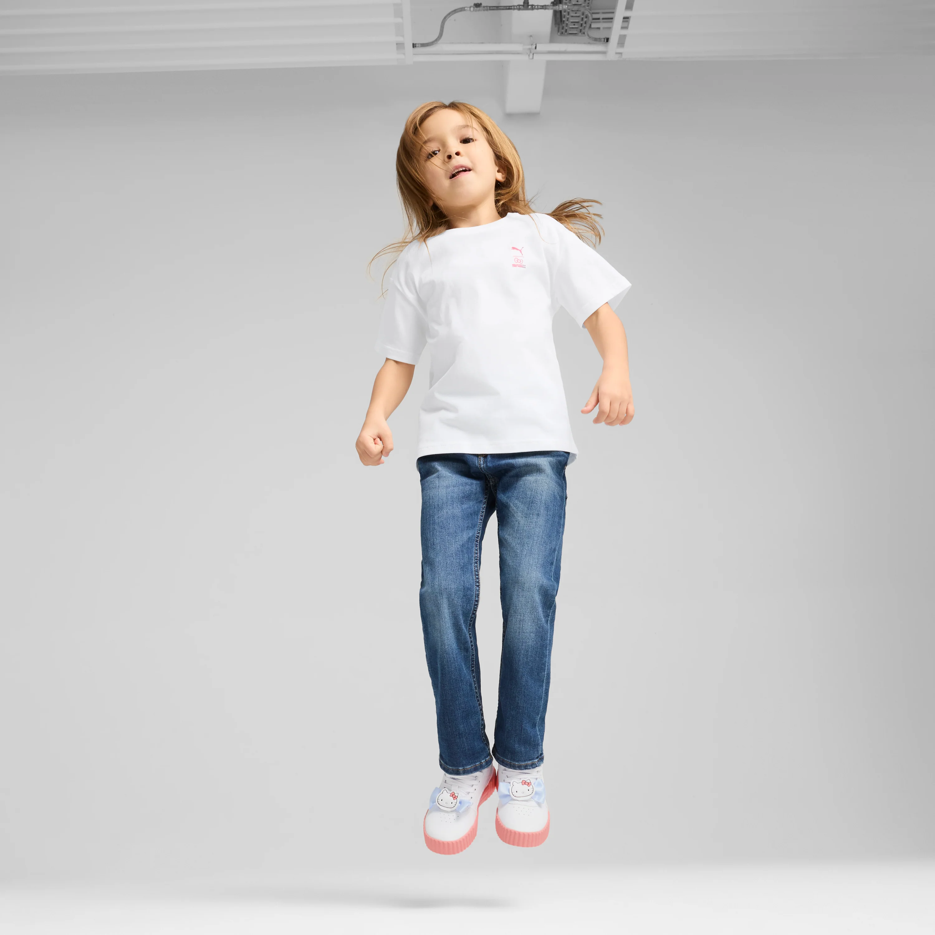 Hello Kitty and Friends x PUMA Kids Relaxed Graphic Tee (PUMA White) - Image 3