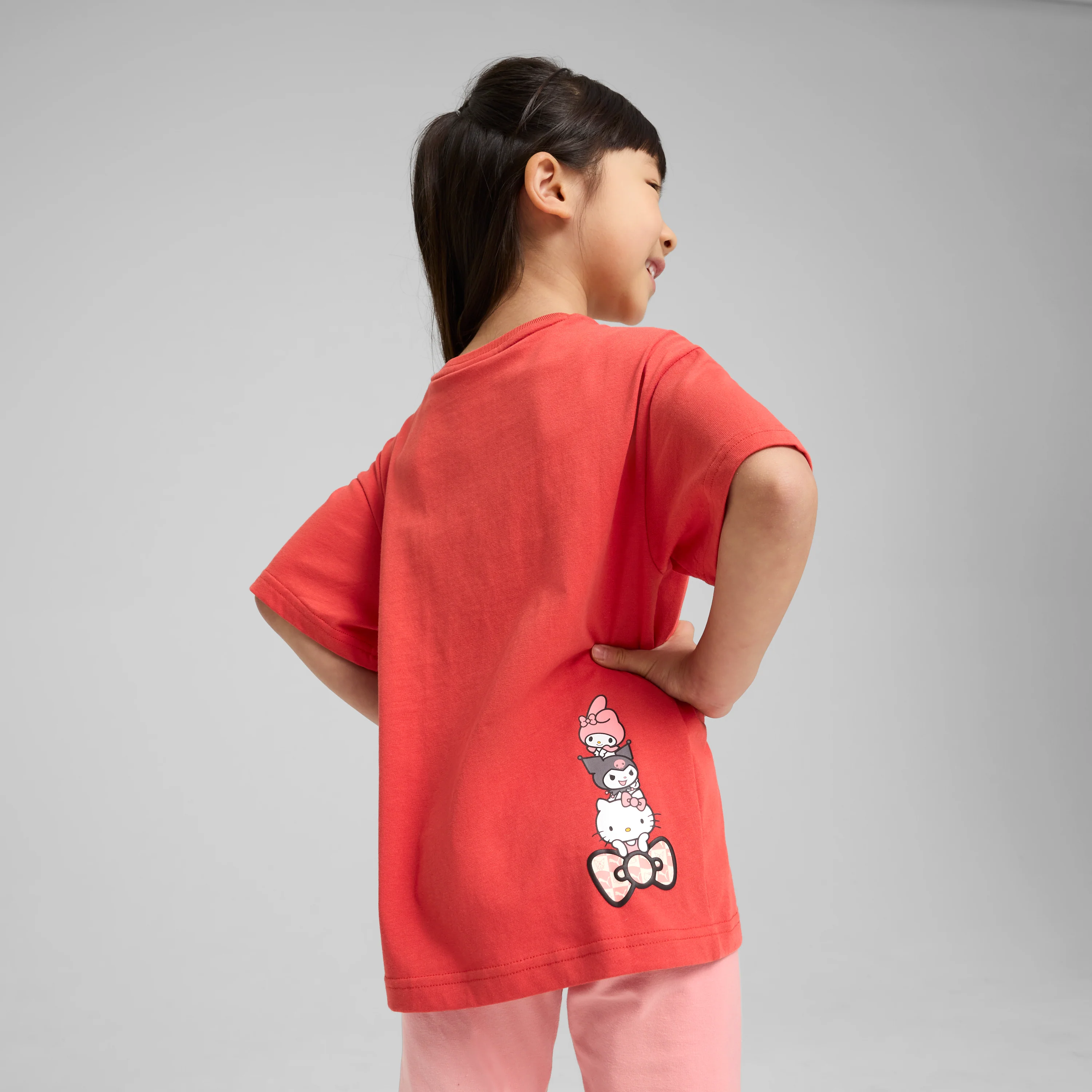 Hello Kitty and Friends x PUMA Kids Relaxed Graphic Tee (Red Fire) - Image 2
