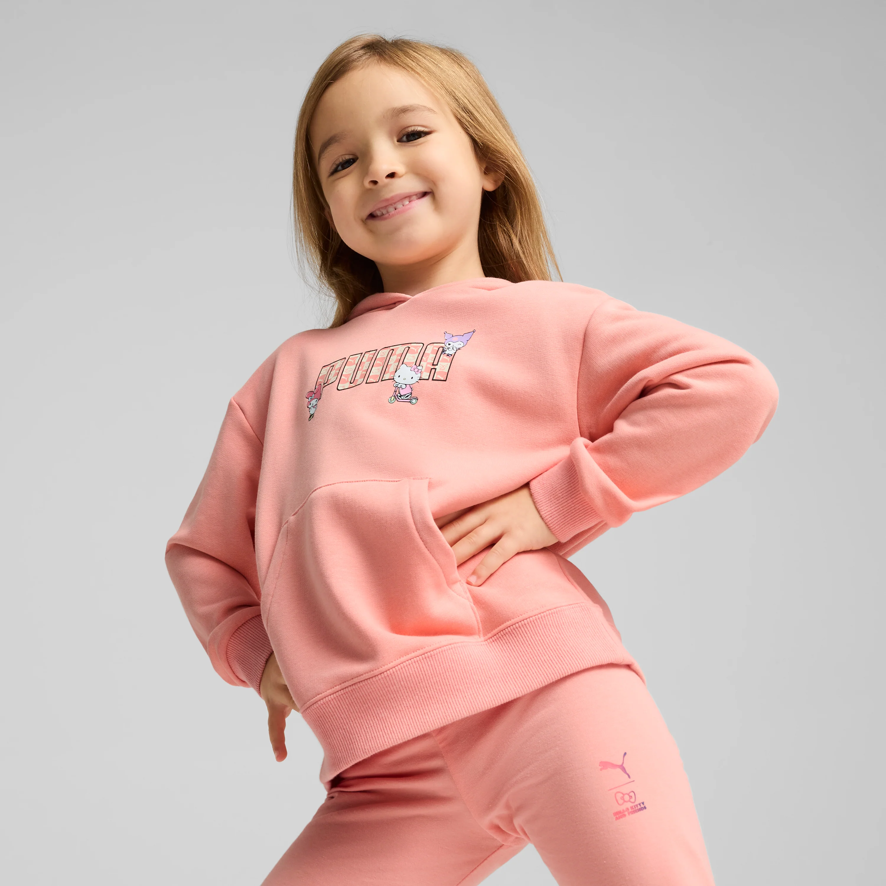 Hello Kitty and Friends x PUMA Kids Relaxed Hoodie (Pink Fruit) - Image 2