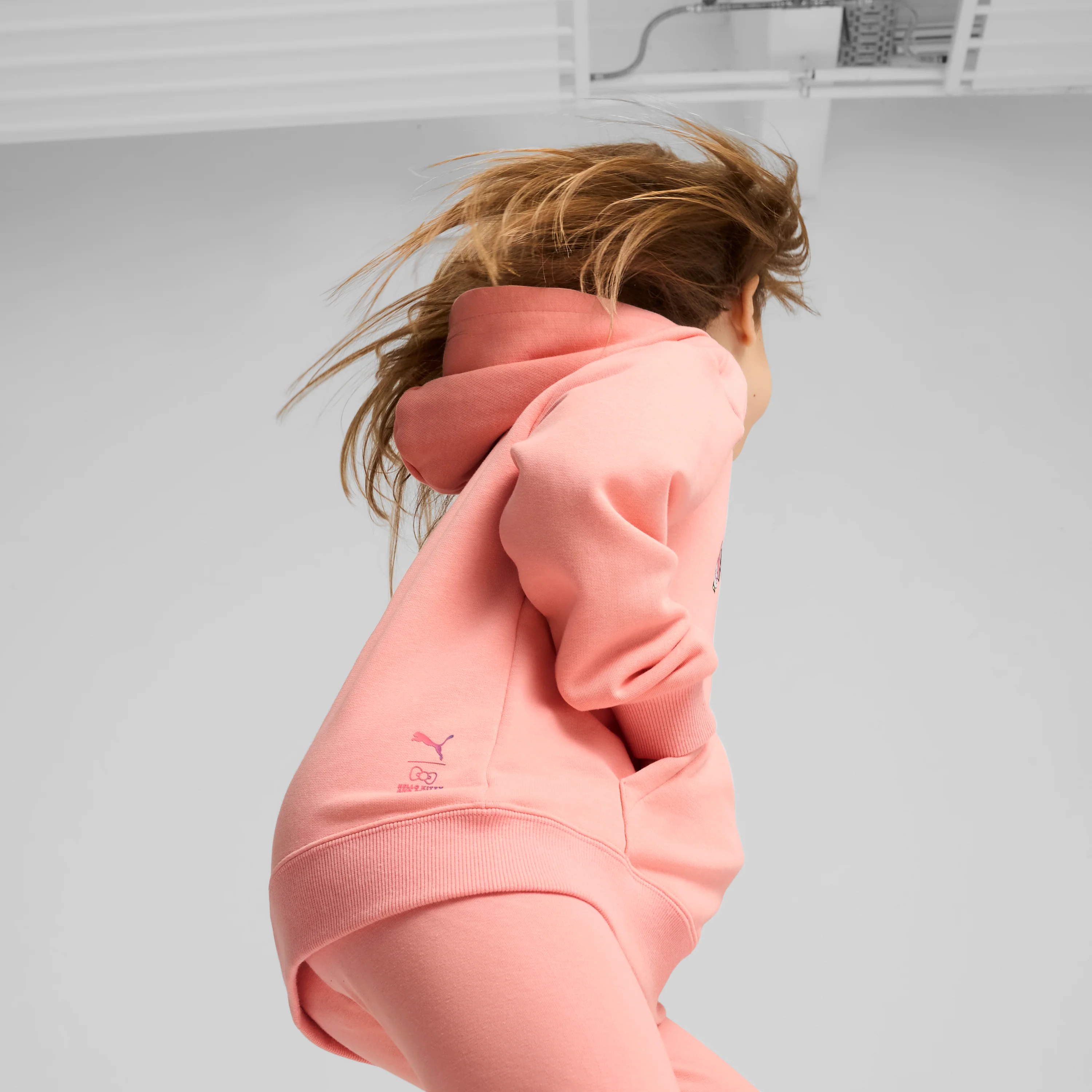 Hello Kitty and Friends x PUMA Kids Relaxed Hoodie (Pink Fruit) - Image 6