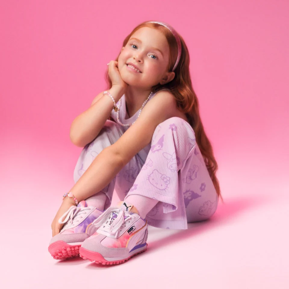 Hello Kitty and Friends x PUMA Kids Ribbed Flared Leggings (Lilac Frost) - Image 3