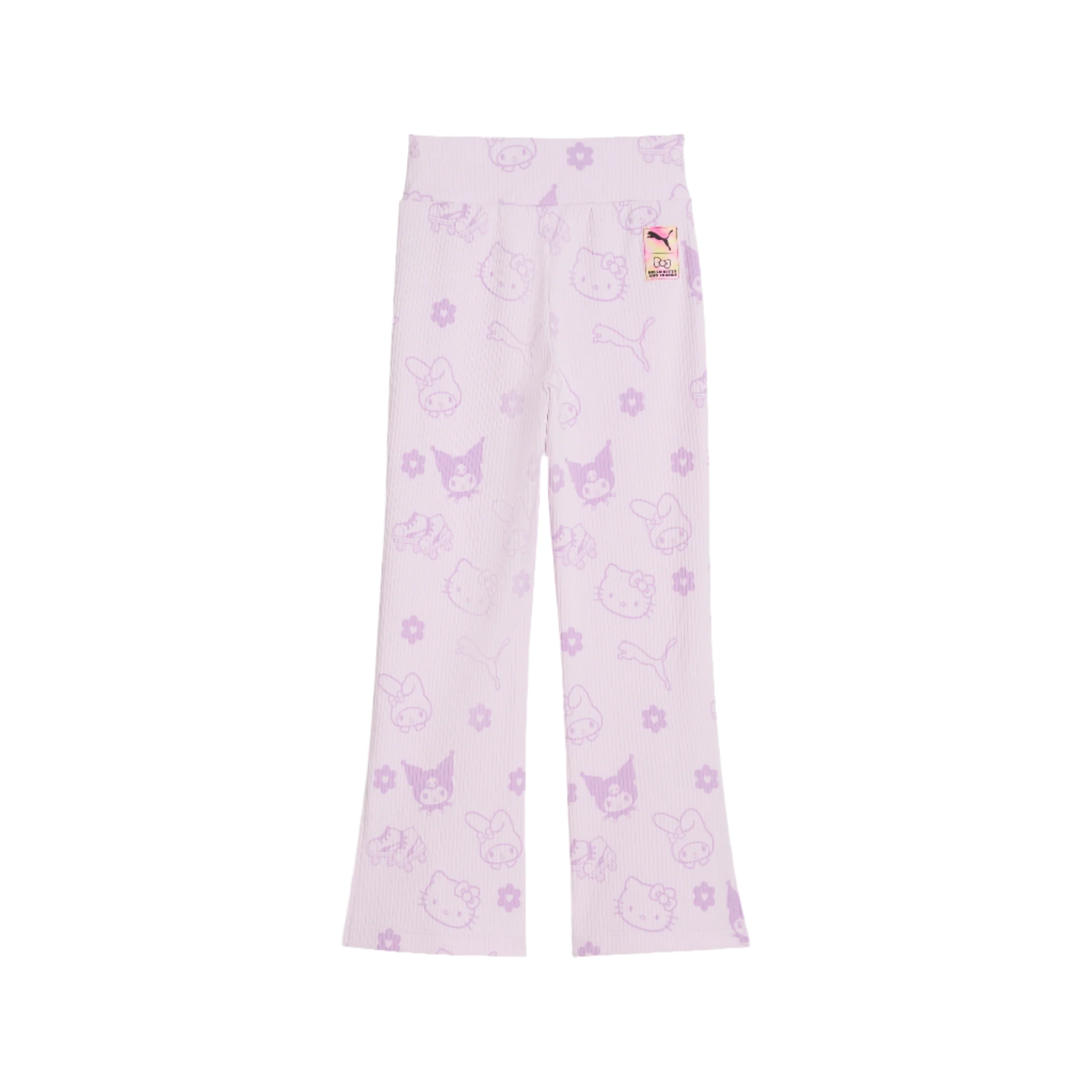 Hello Kitty and Friends x PUMA Kids Ribbed Flared Leggings (Lilac Frost) - Image 4