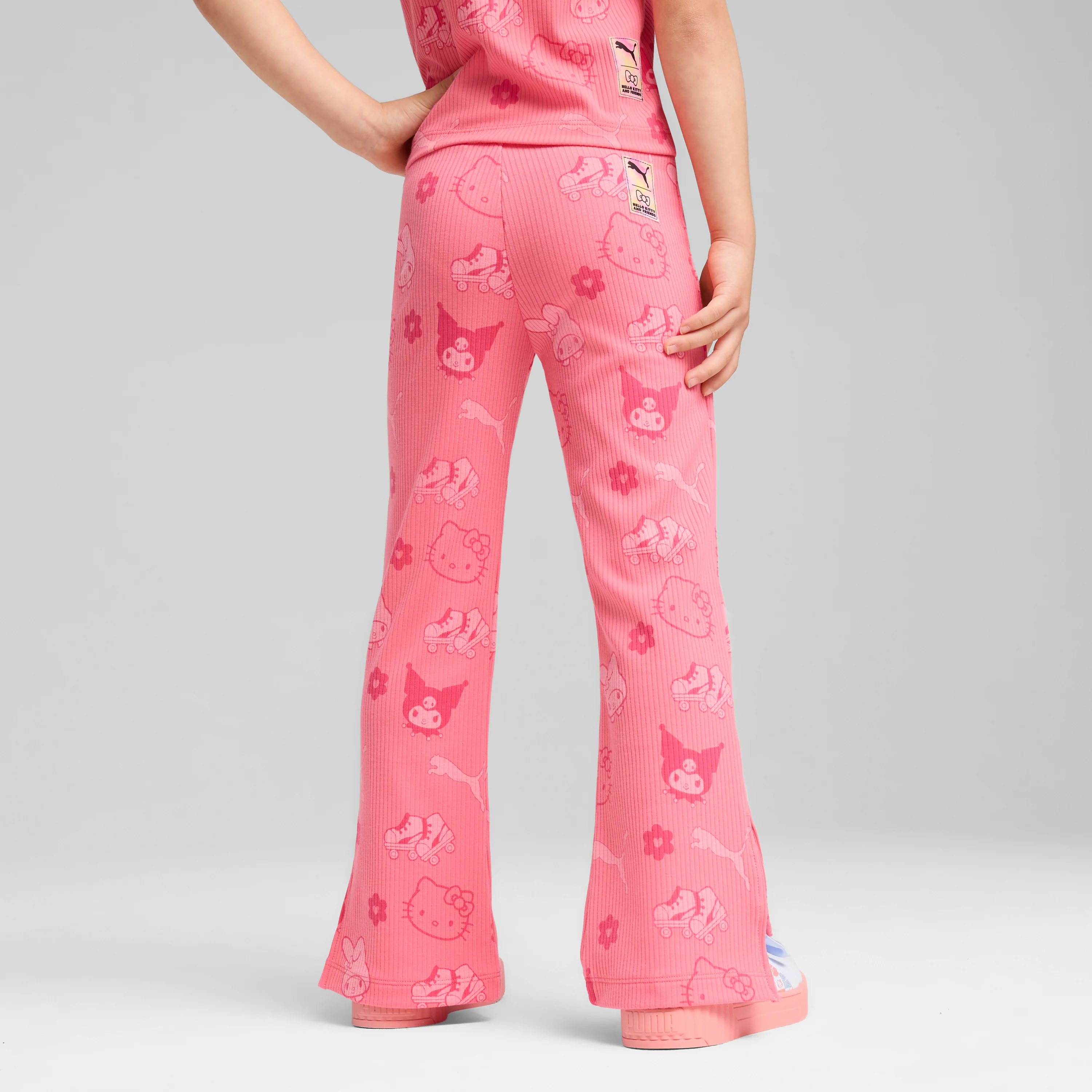 Hello Kitty and Friends x PUMA Kids Ribbed Flared Leggings (Magic Rose) - Image 2