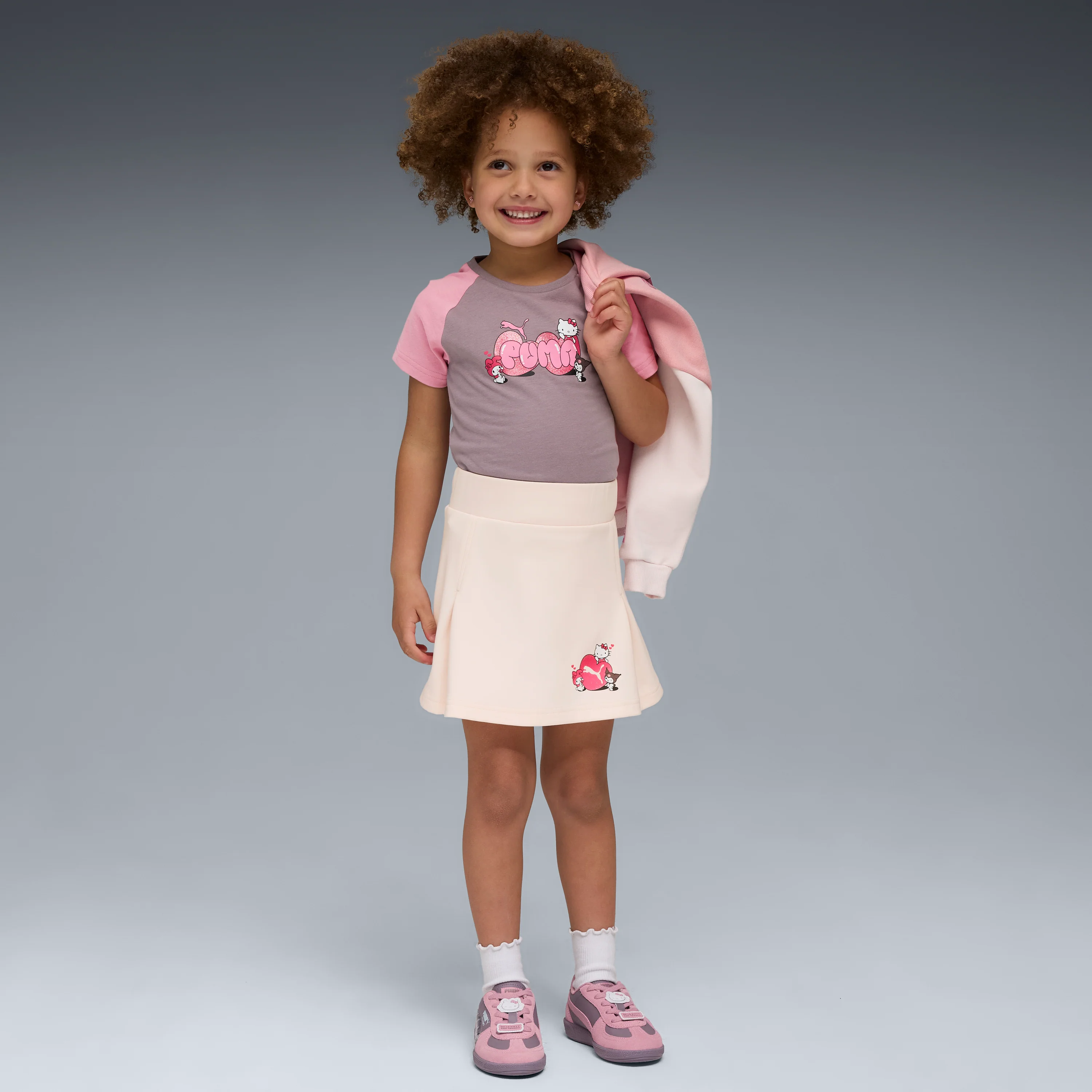 Hello Kitty and Friends x PUMA Kids Slim Graphic Tee (Plum Jam) - Image 2