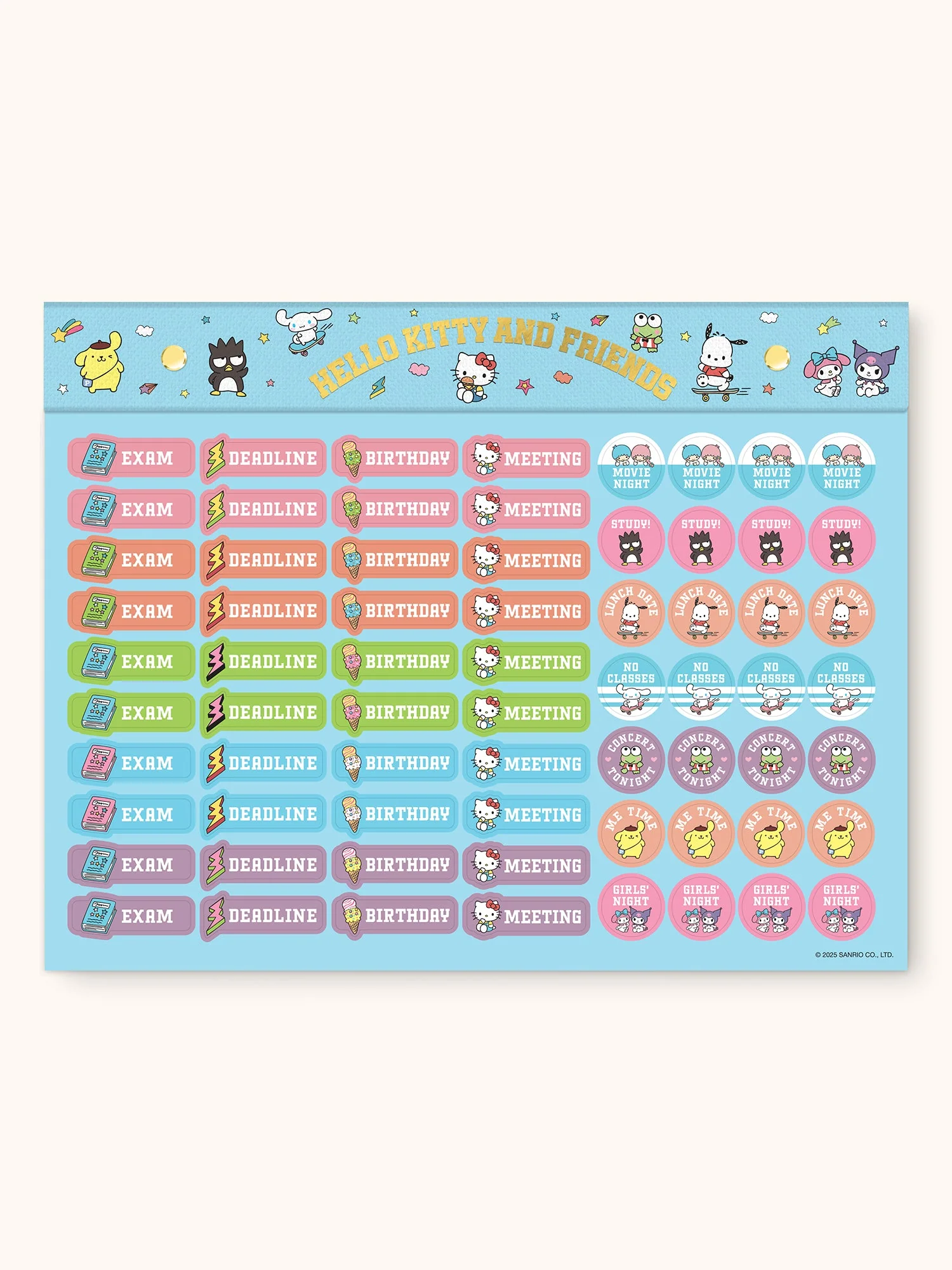 Hello Kitty and Friends x Studio Oh! College Letters Blue Weekly Desk Pad - Image 5