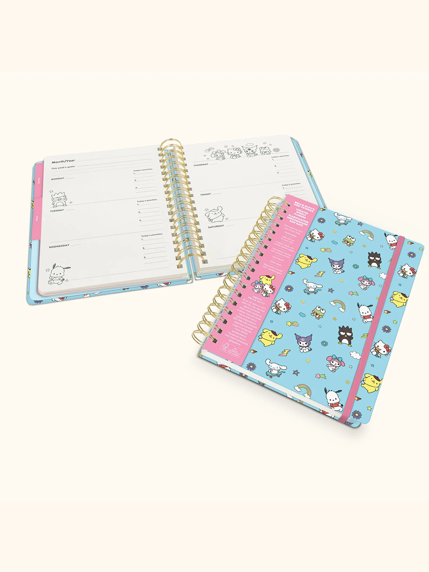 Hello Kitty and Friends x Studio Oh! College Letters Tri-Tab Planner - Image 2