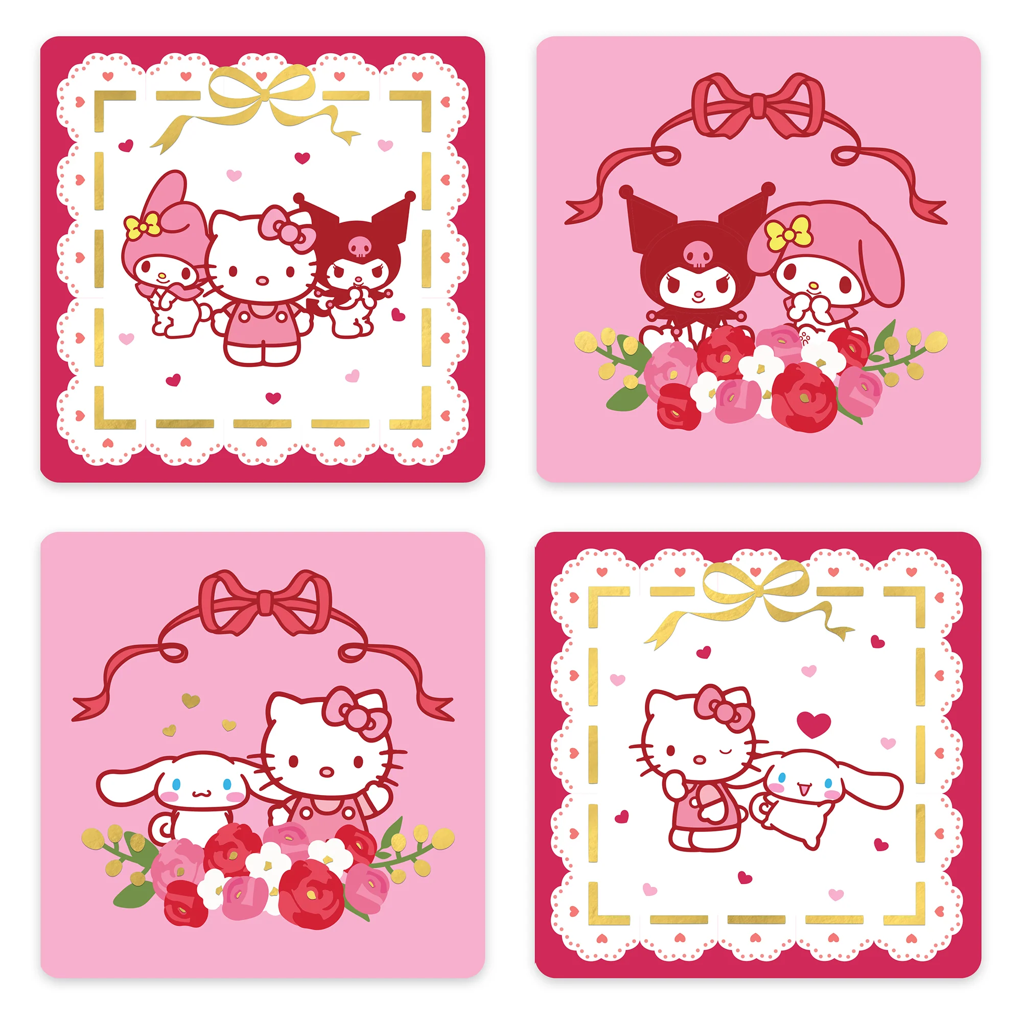 Hello Kitty and Friends x Studio Oh! Hearts and Ribbons Mini Note Card Set - Image 2