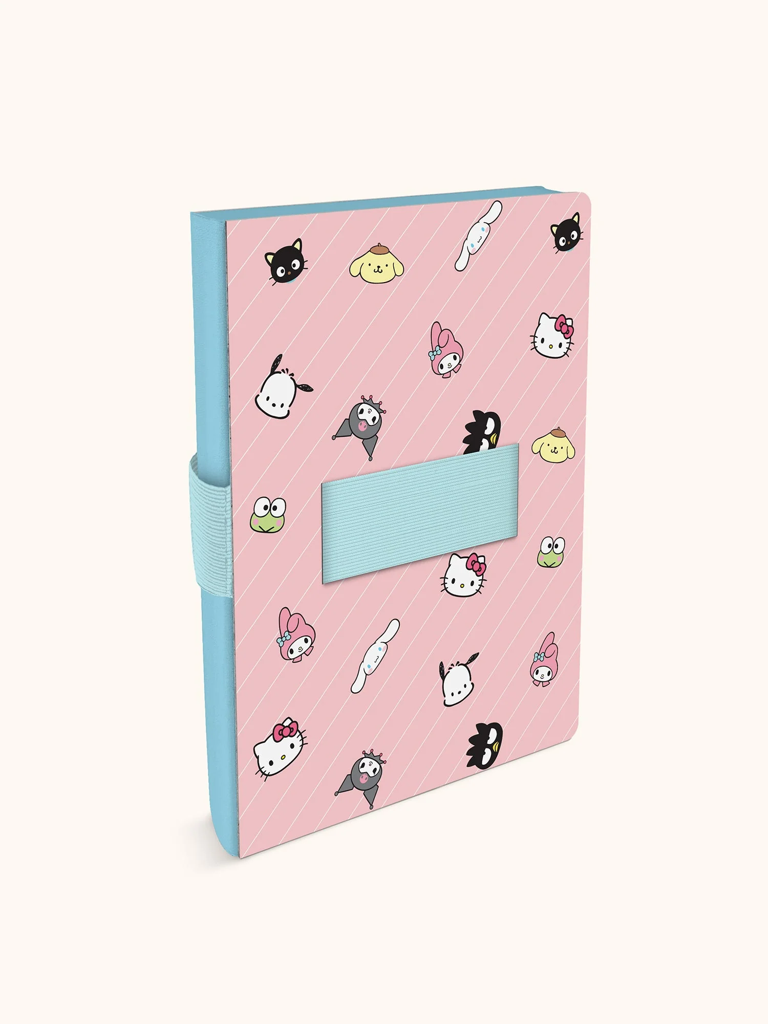 Hello Kitty and Friends x Studio Oh! Pink Pinstripe Casey Notebook with Phone Loop - Image 6