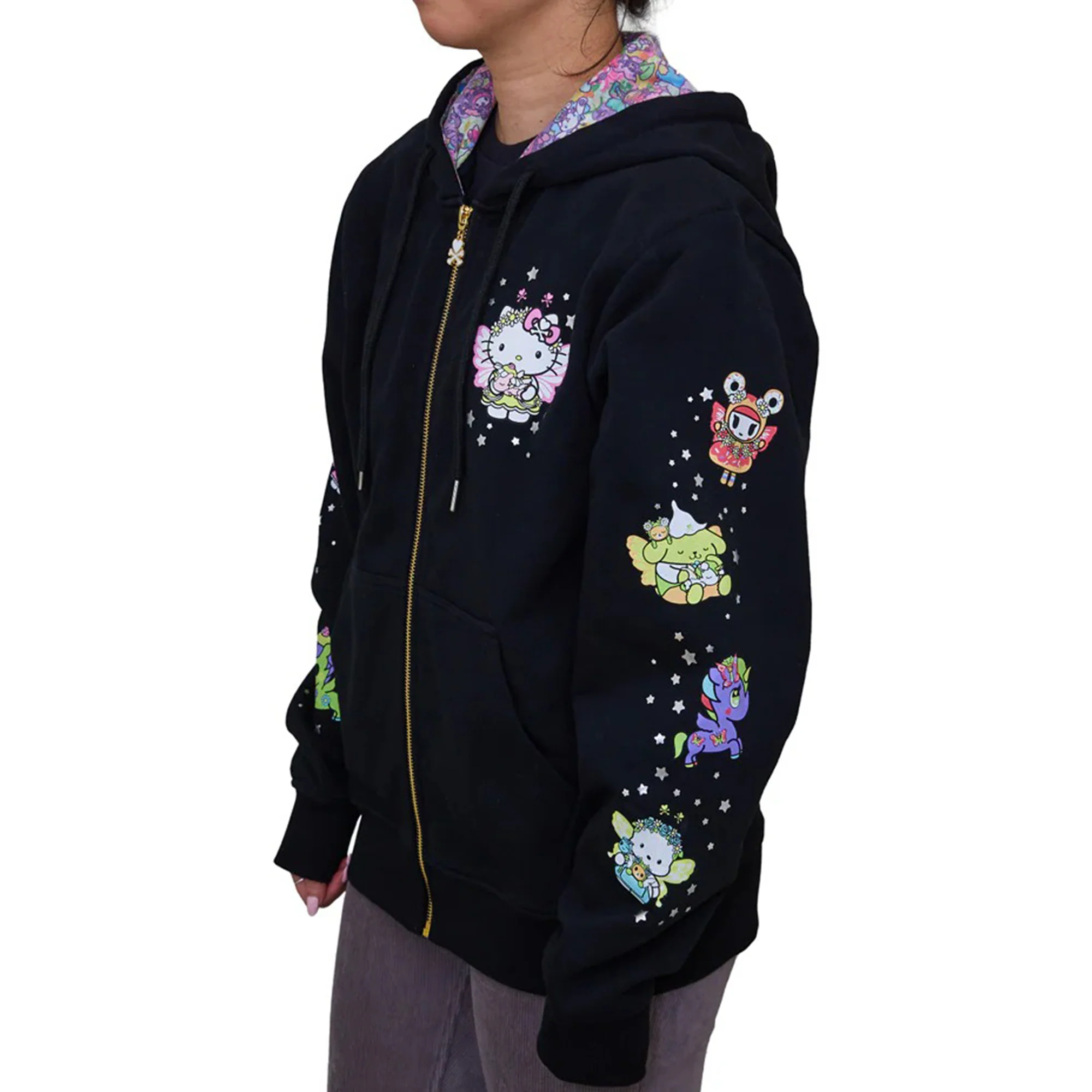 Hello Kitty and Friends x Tokidoki Winged Friends Hoodie (Butterfly Garden) - Image 3