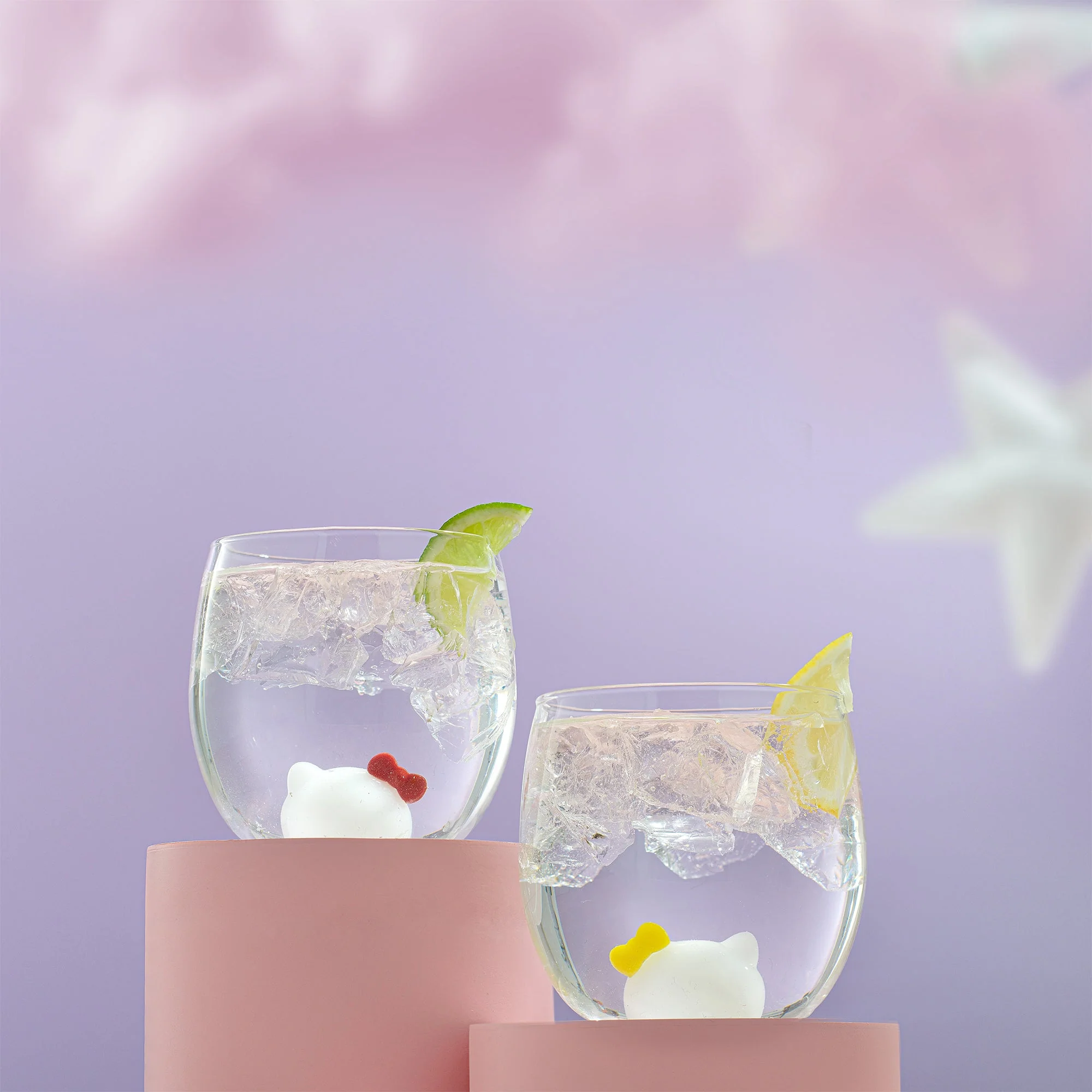 Hello Kitty and Mimmy 3D Icon Short Drinking Glasses (Set of 2) - Image 2