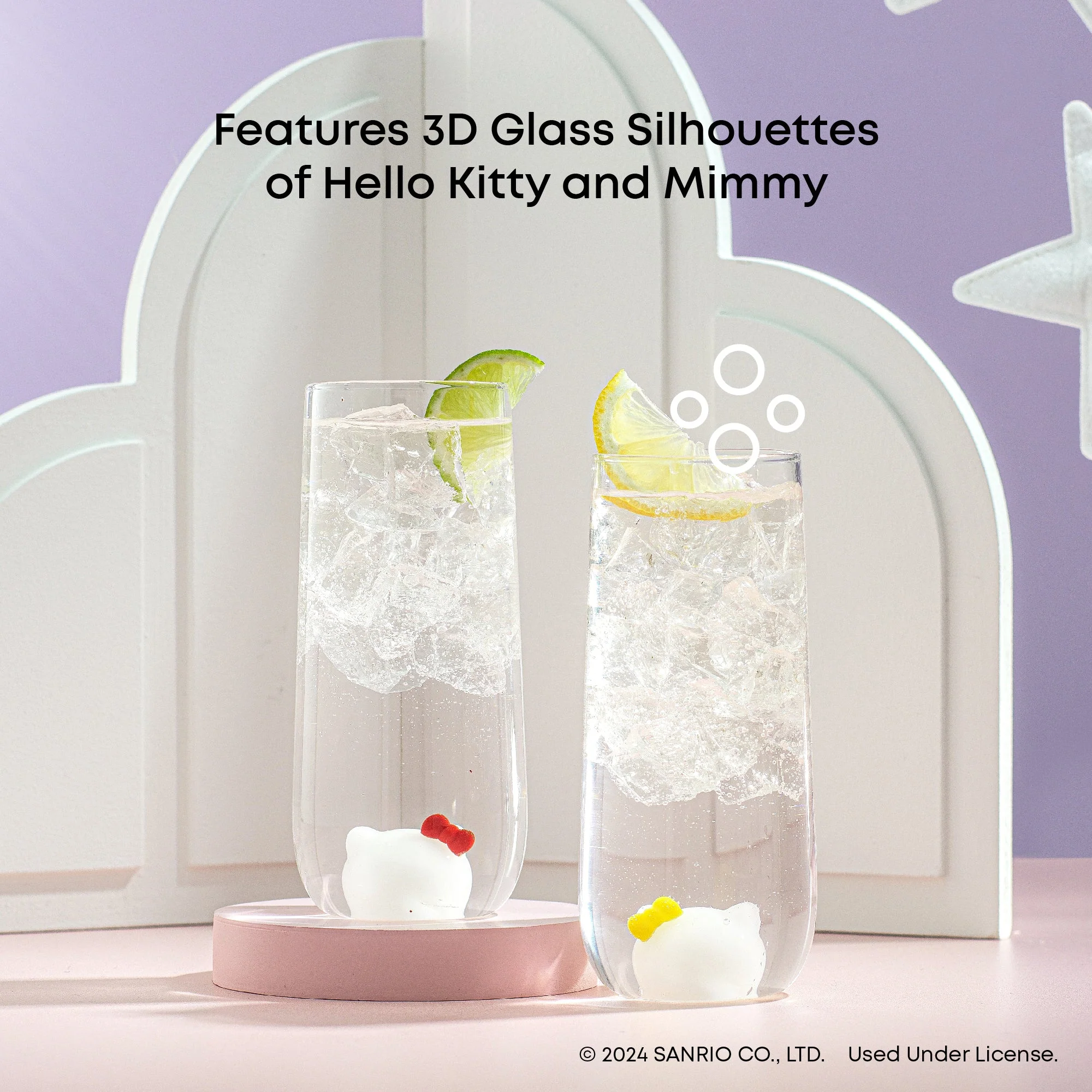 Hello Kitty and Mimmy 3D Icon Tall Drinking Glasses (Set of 2) - Image 5