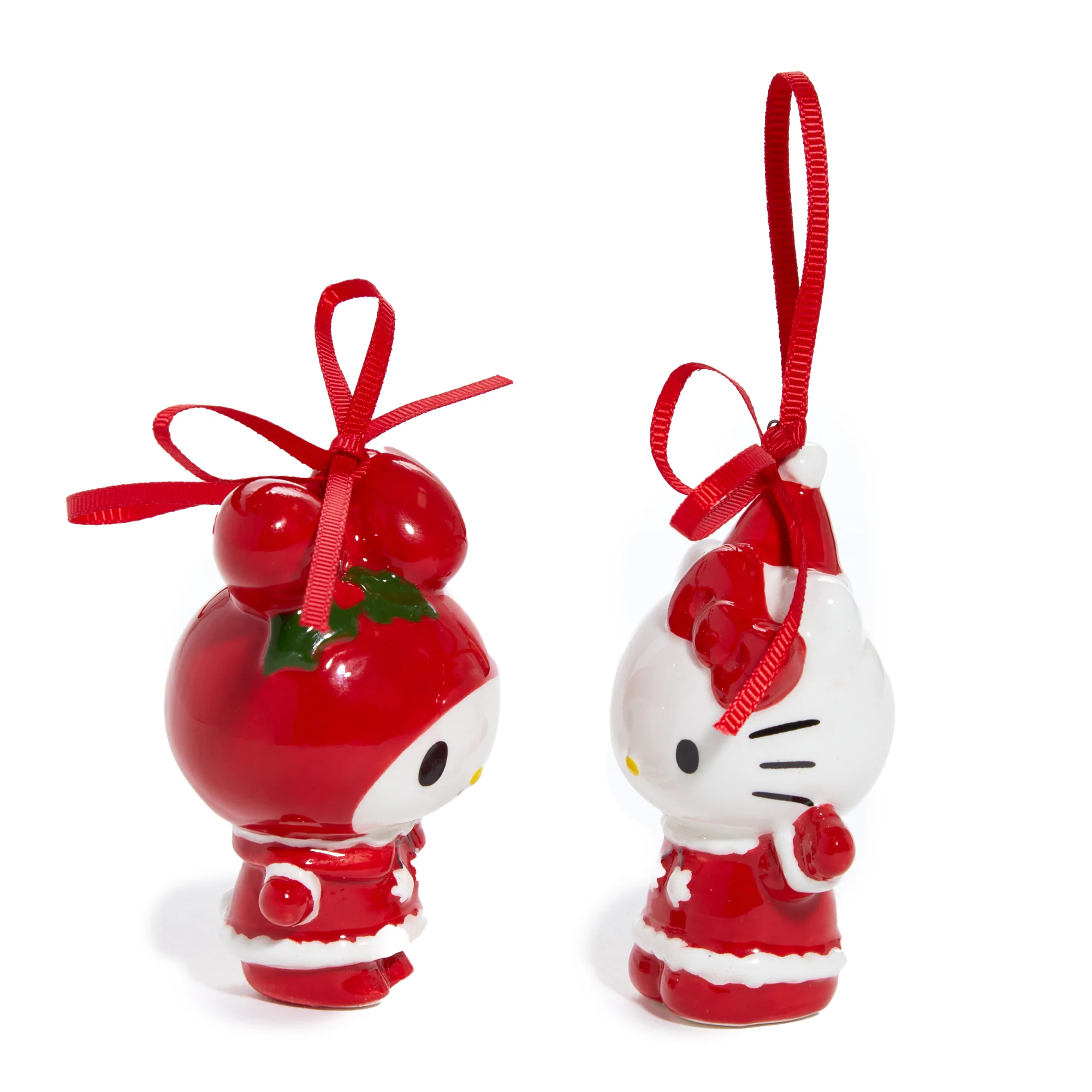 Hello Kitty and My Melody 2-pc Holiday Ceramic Ornament Set (Santa Suit) - Image 6