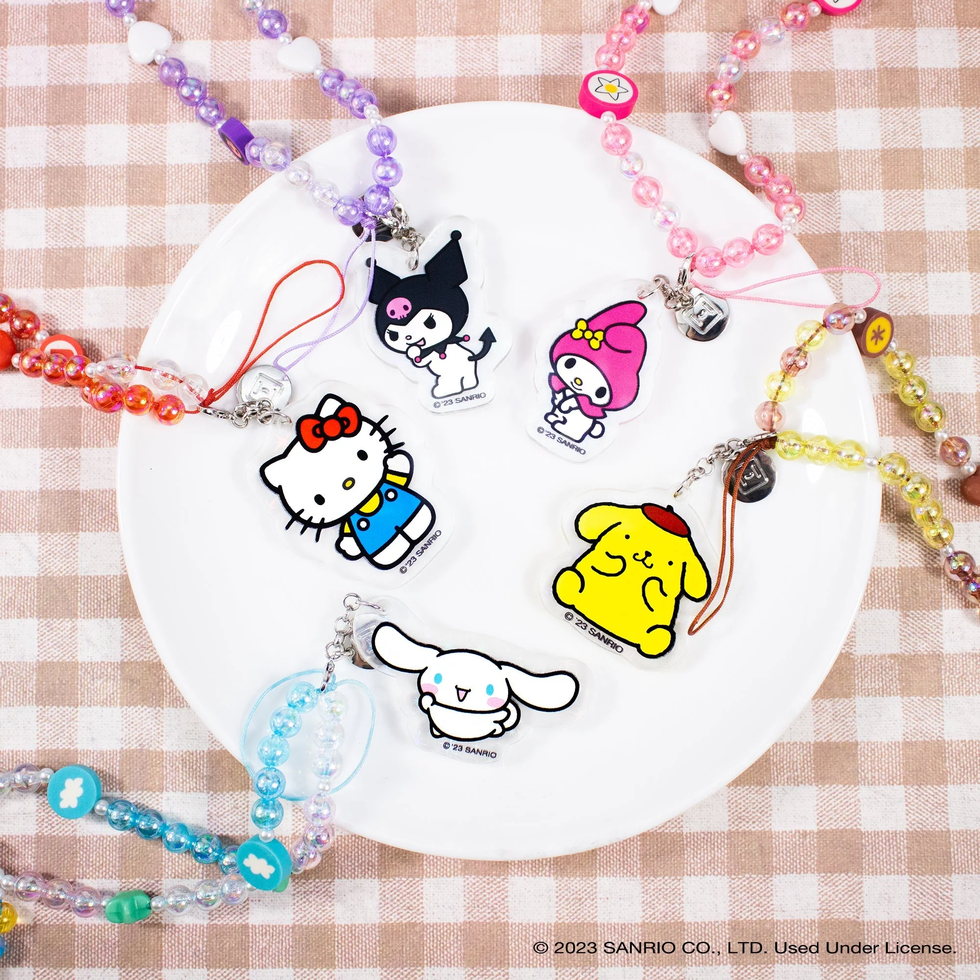 Hello Kitty Beaded Charm Mobile Phone Wrist Strap - Image 6
