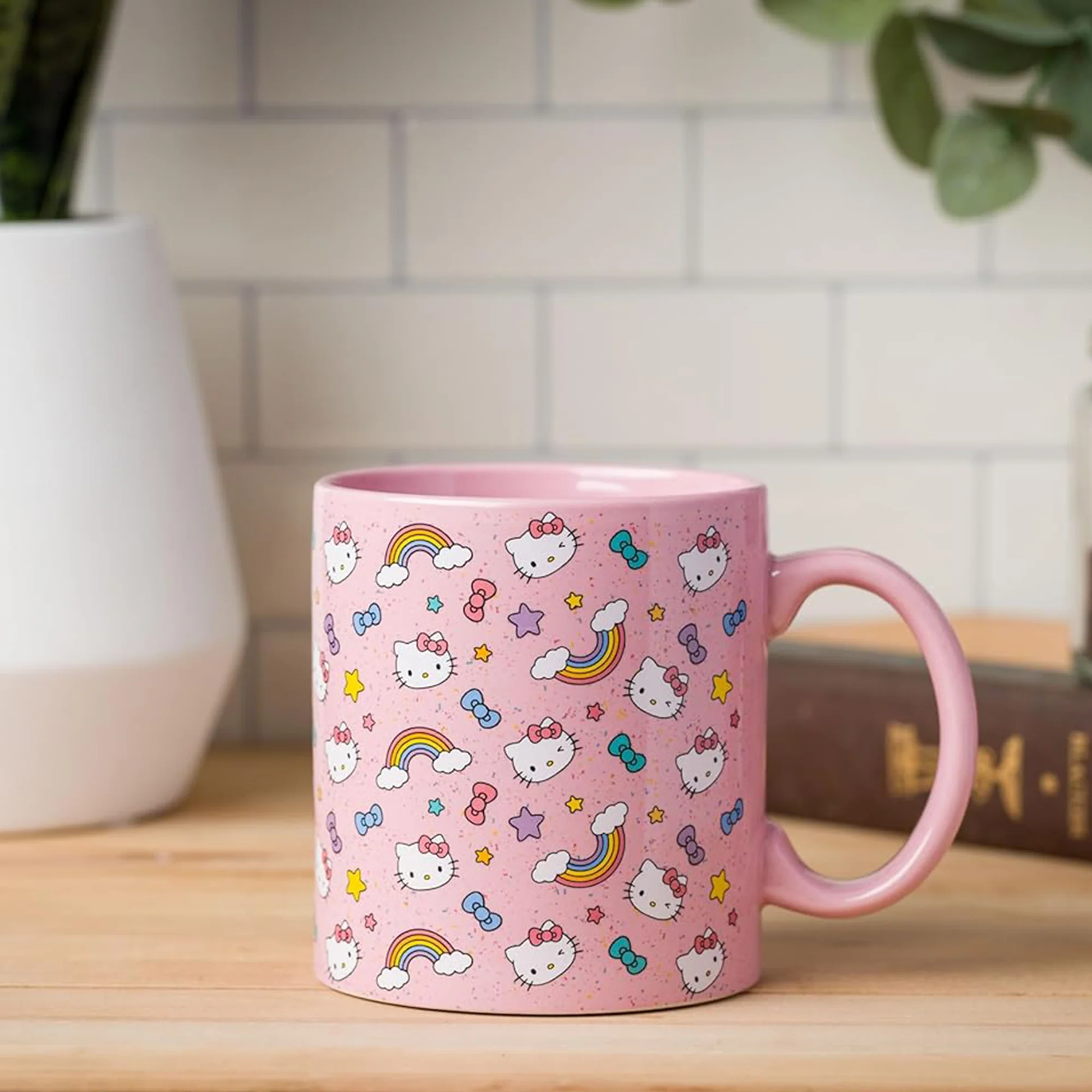 Hello Kitty Ceramic Mug (Stars, Bows, & Rainbows) - Image 2