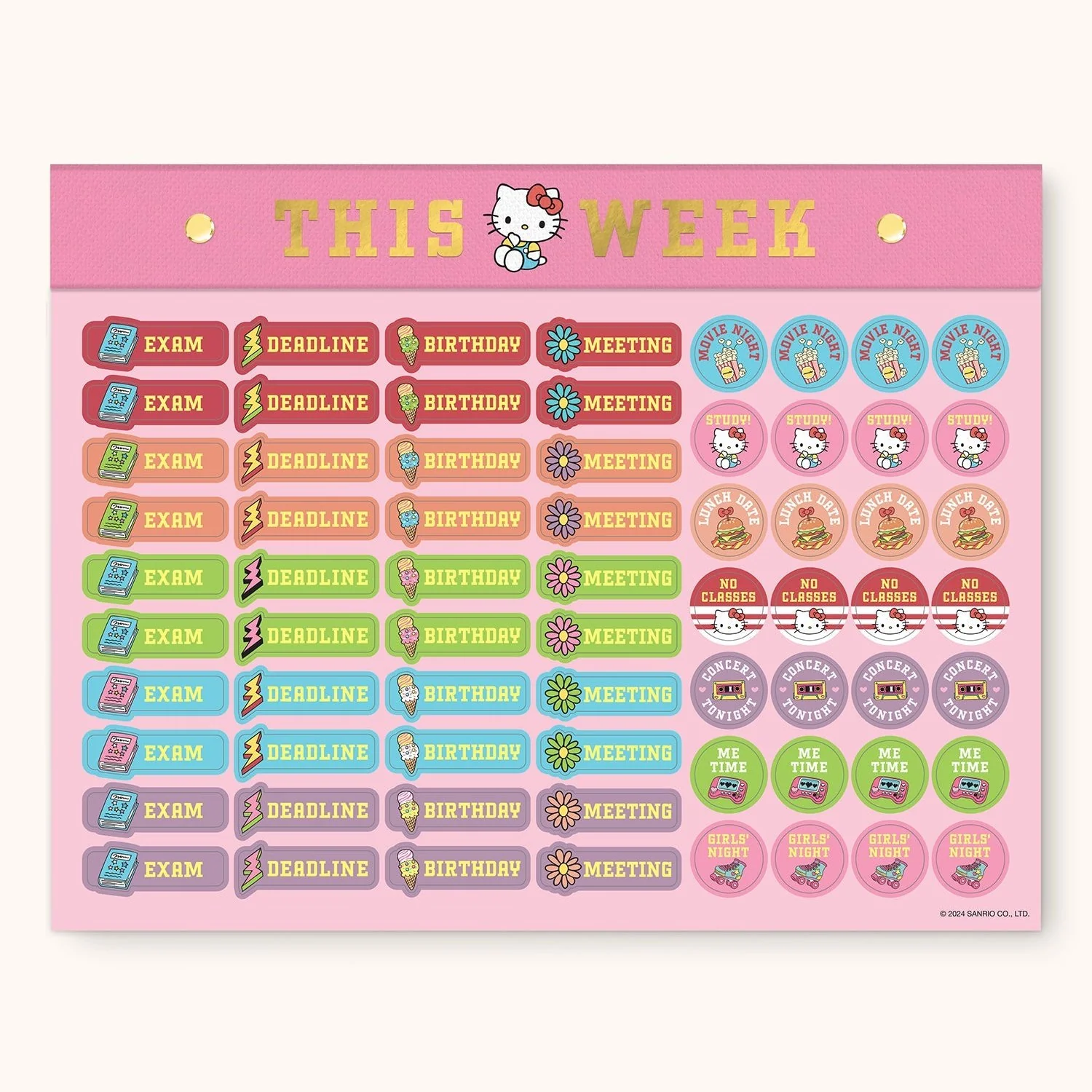 Hello Kitty x Studio Oh! College Letters Weekly Desk Pad - Image 3