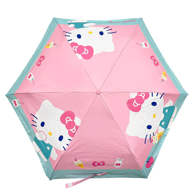 Hello Kitty Compact Travel Umbrella (Sweet Treats) - Image 2
