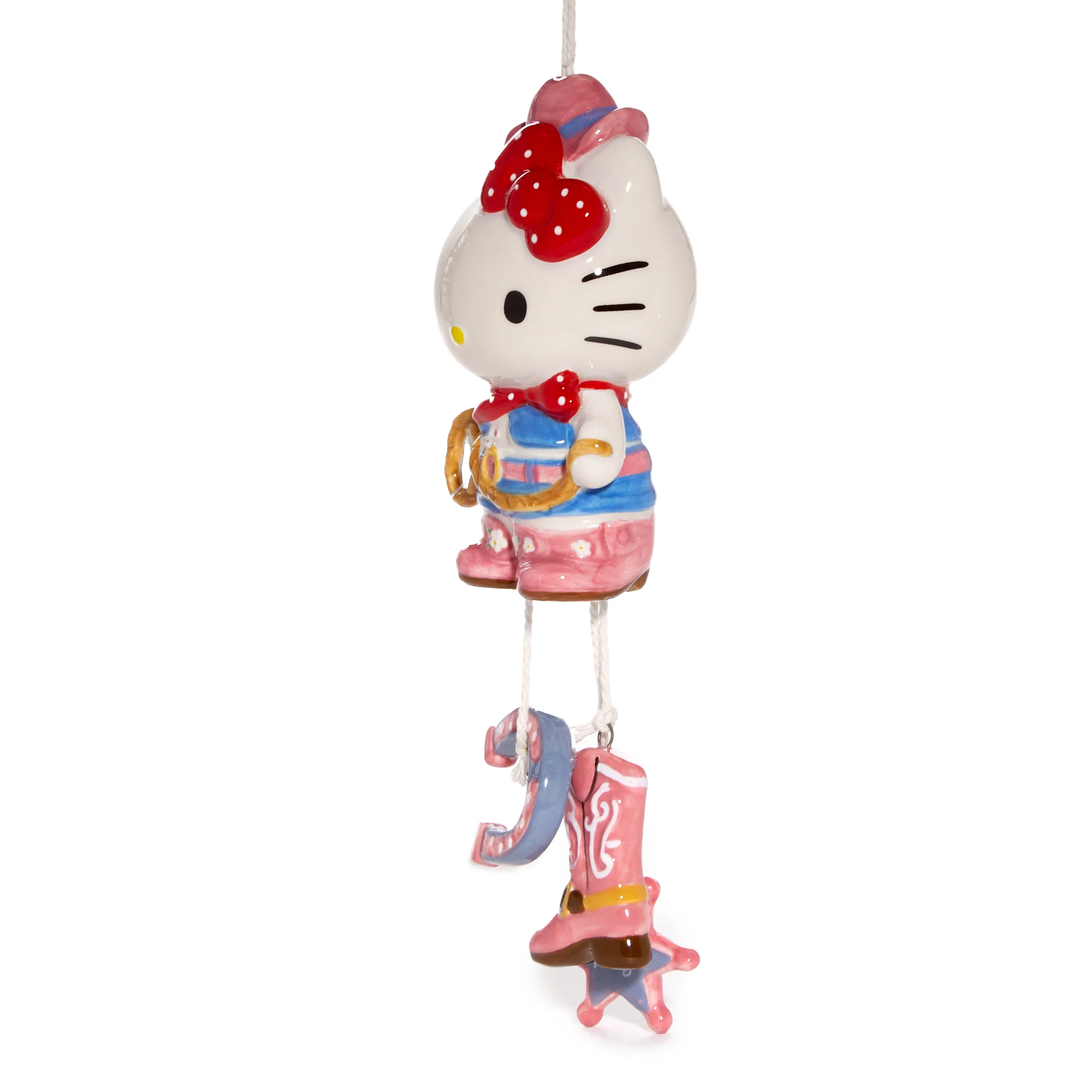 Hello Kitty Cowgirl Ceramic Wind Chime - Image 5