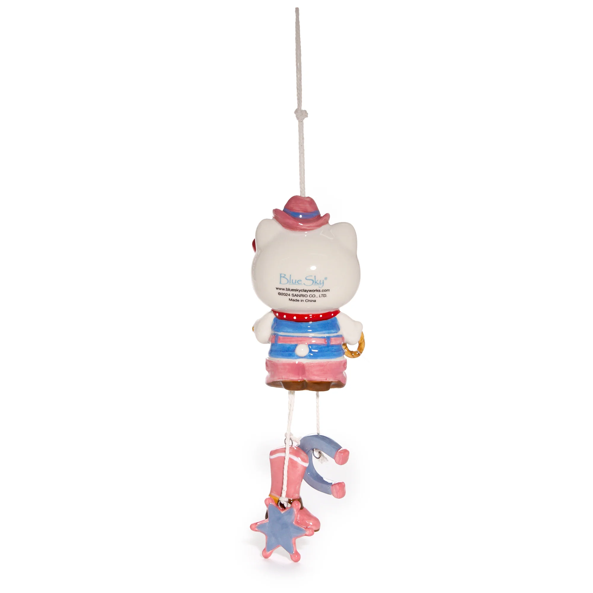 Hello Kitty Cowgirl Ceramic Wind Chime - Image 7