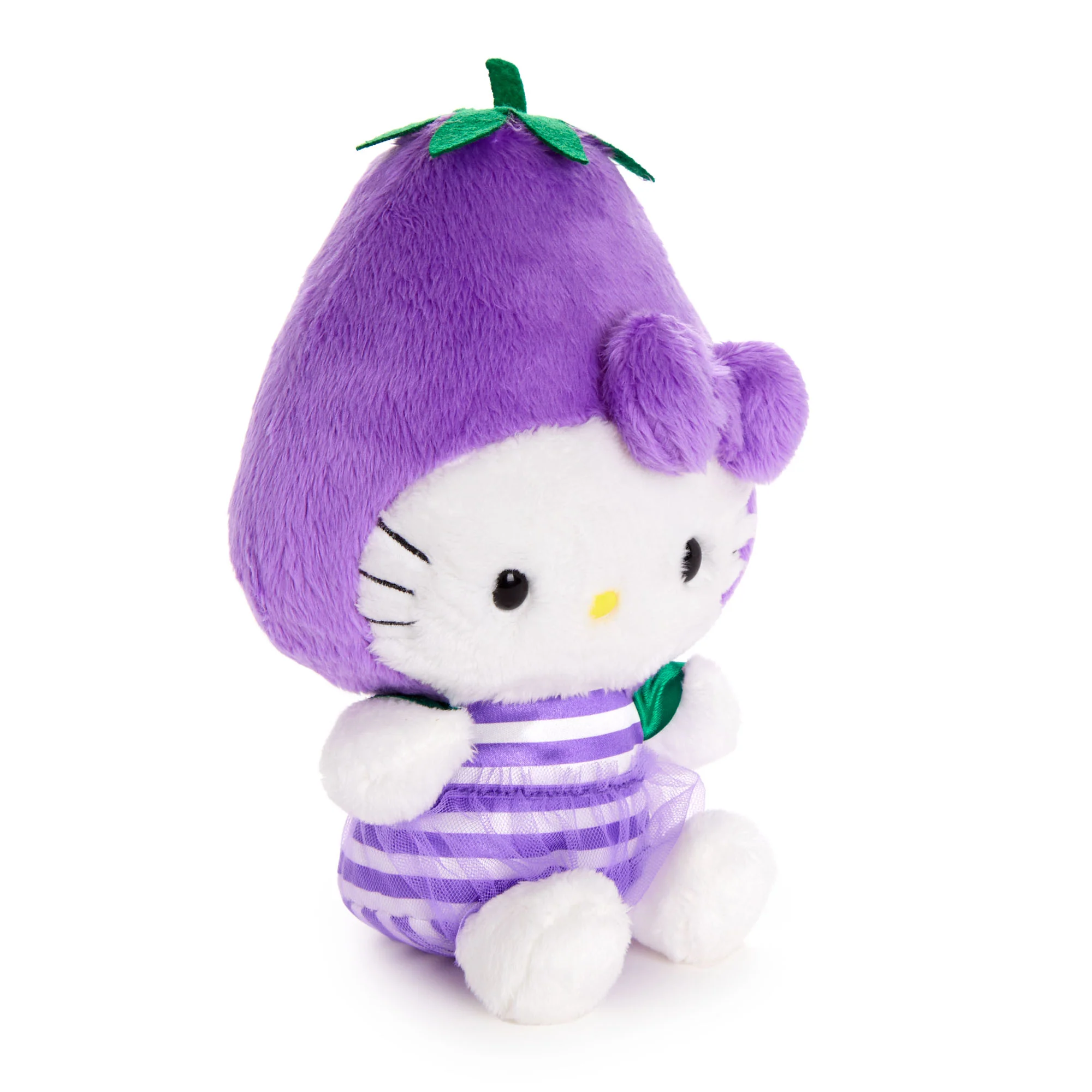 Hello Kitty Eggplant Bean Doll Plush (Fruit & Veggie Series) - Image 3
