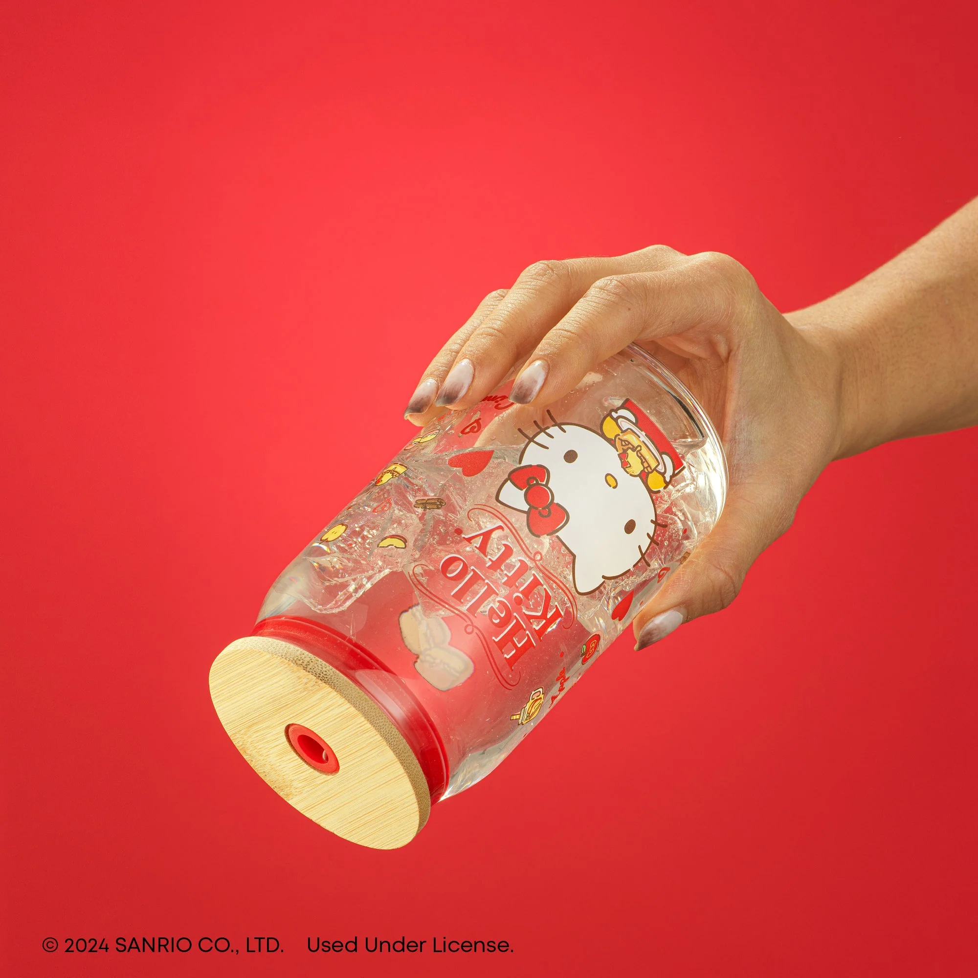 Hello Kitty Favorite Flavor Lidded Glass Tumbler - Image 11