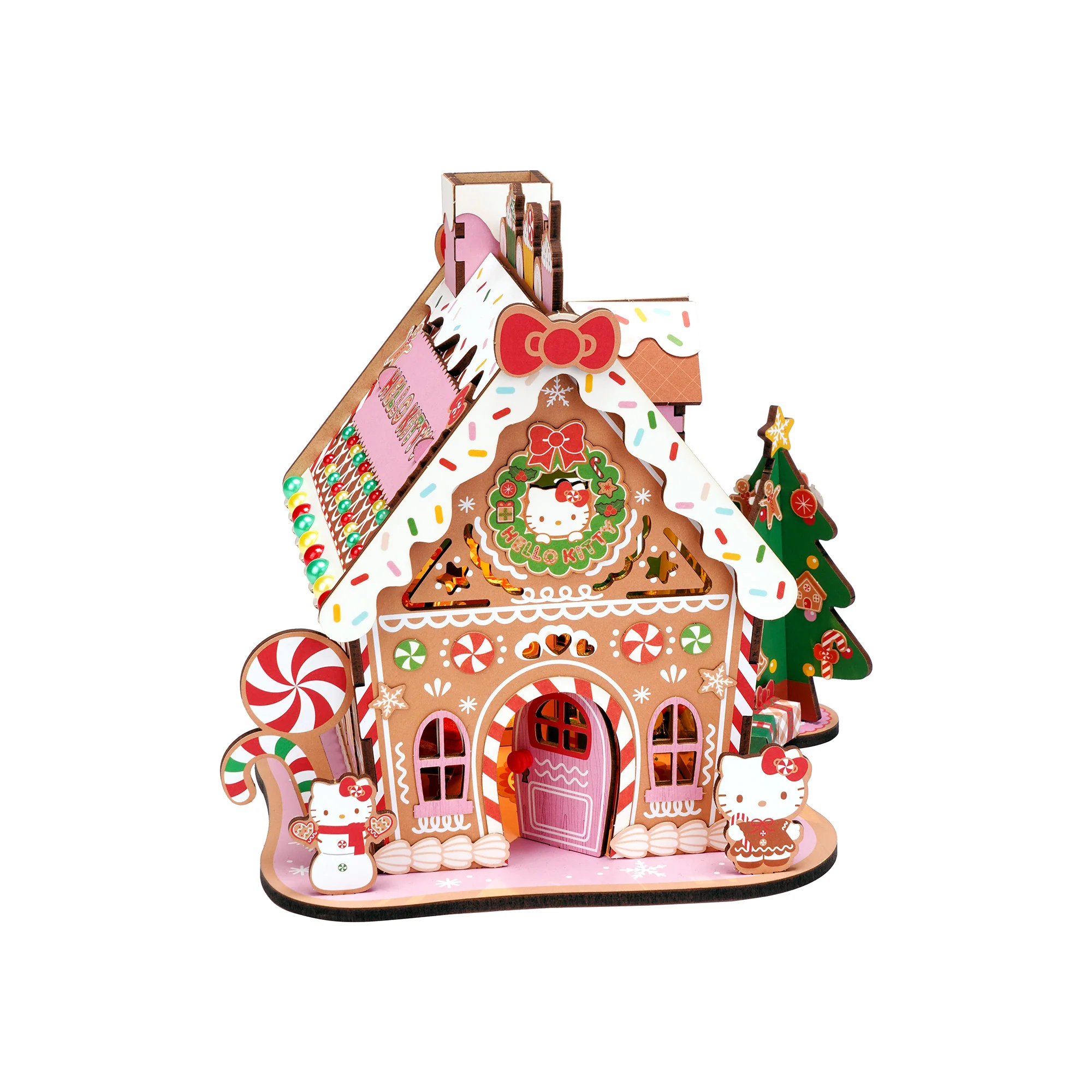 Hello Kitty Gingerbread House 3D Wooden Puzzle - Image 4