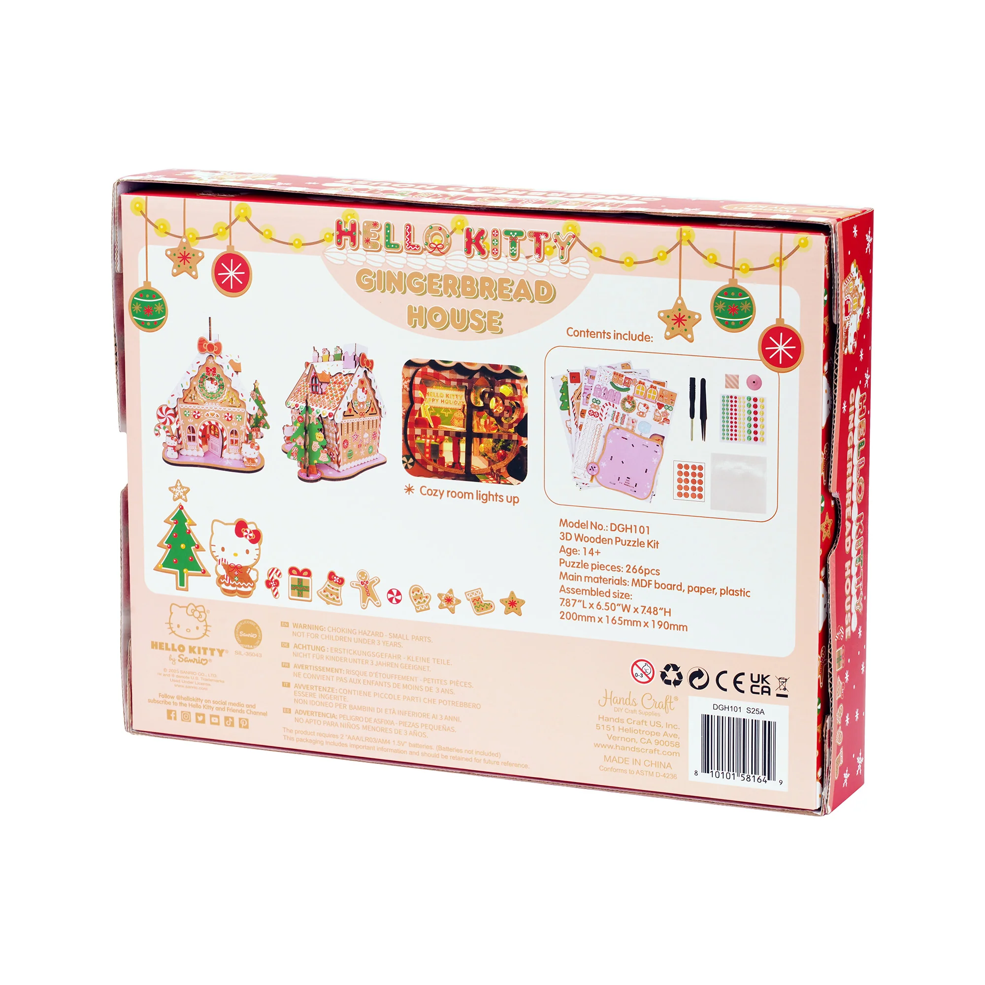 Hello Kitty Gingerbread House 3D Wooden Puzzle - Image 5