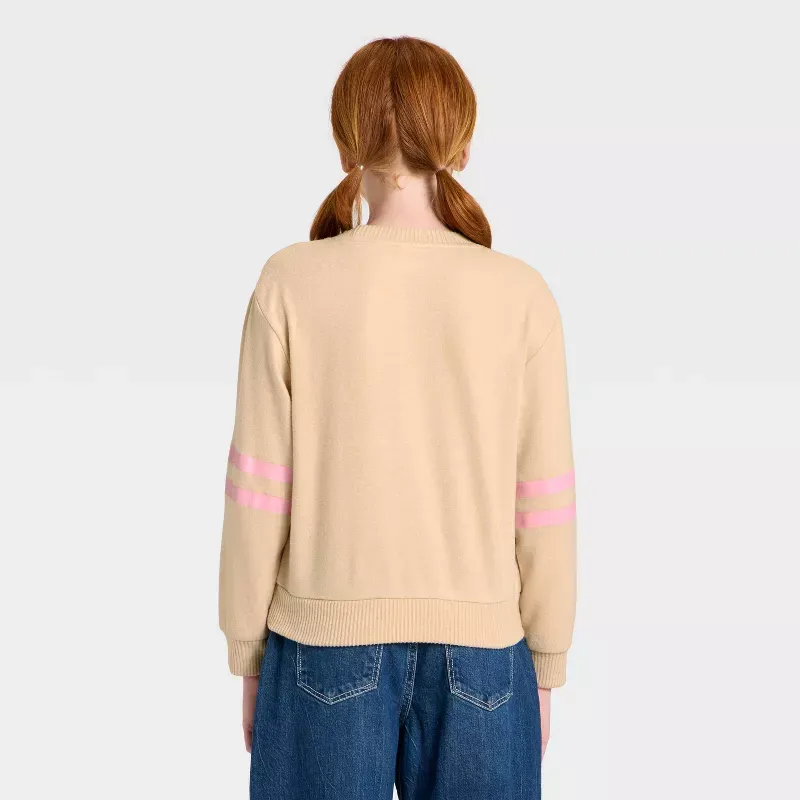 Hello Kitty Girls Floral Patch Fleece Sweater - Image 4