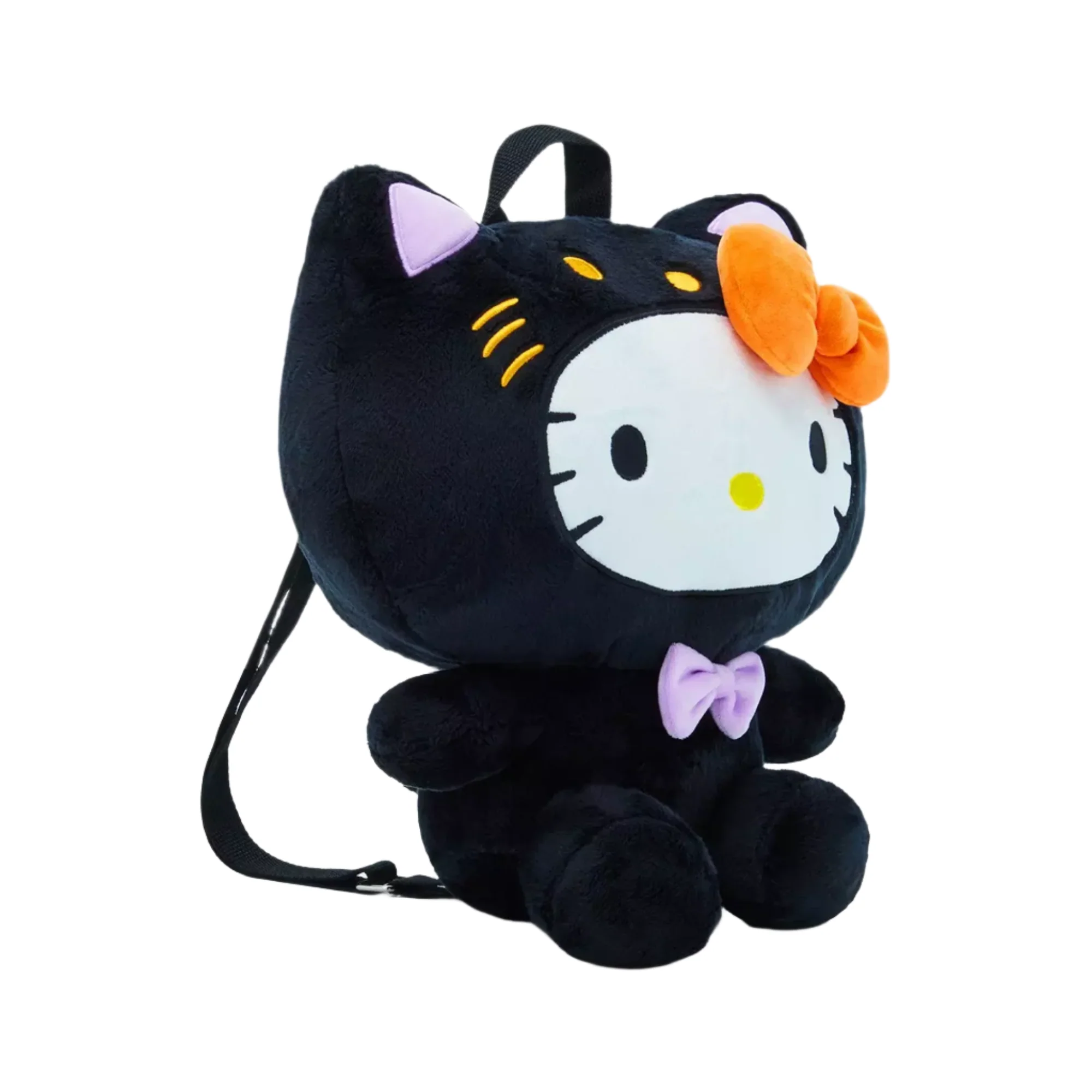 Hello Kitty Halloween Black Cat Plush Backpack - Image 2