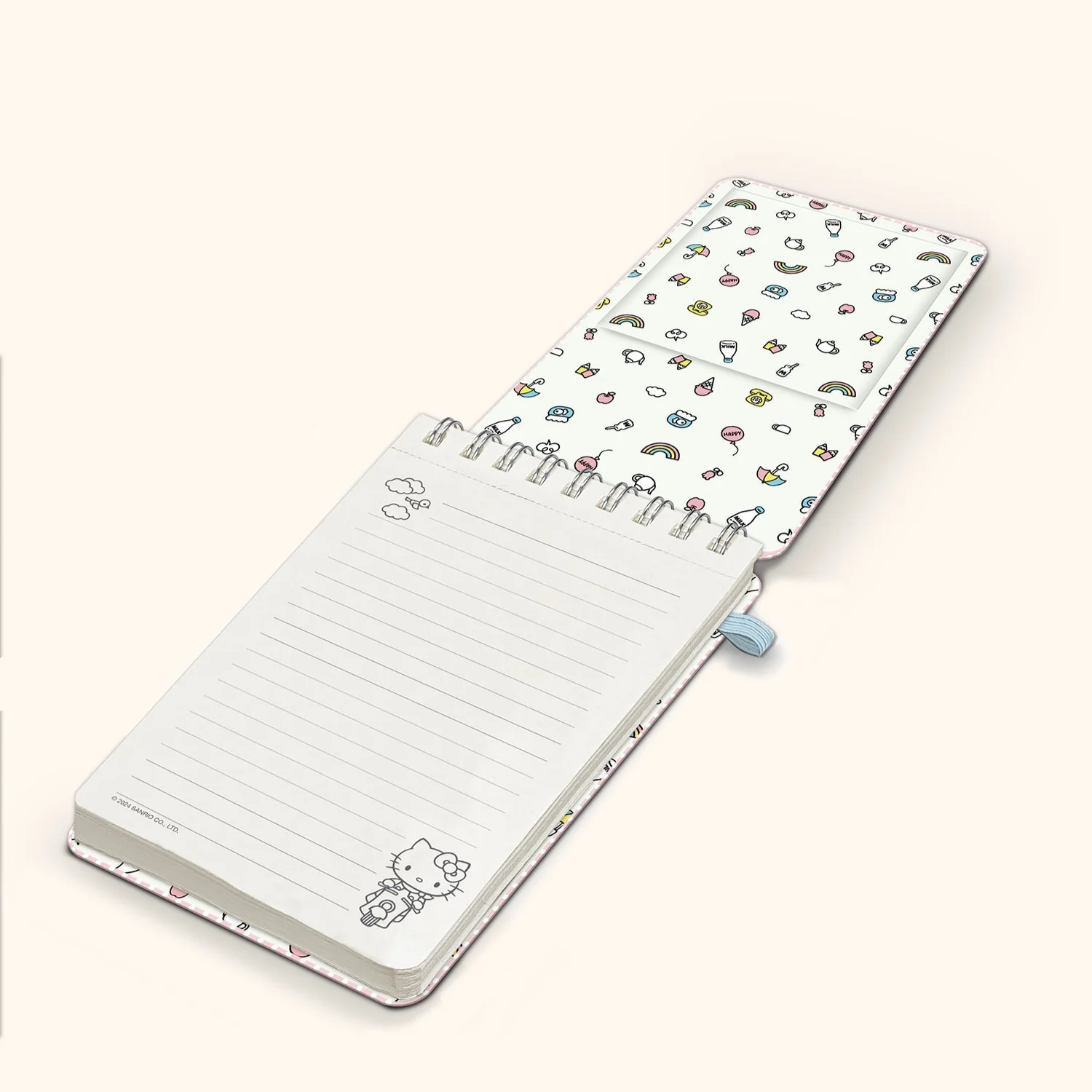 Hello Kitty Hello Kitty x Studio Oh! Classic Pink Top-Spiral Notebook with Pocket & Pen Loop - Image 2