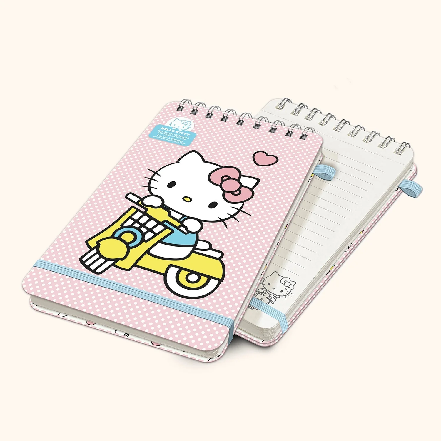 Hello Kitty Hello Kitty x Studio Oh! Classic Pink Top-Spiral Notebook with Pocket & Pen Loop - Image 3