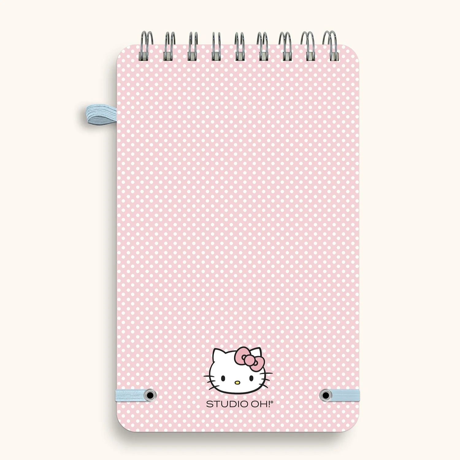 Hello Kitty Hello Kitty x Studio Oh! Classic Pink Top-Spiral Notebook with Pocket & Pen Loop - Image 4