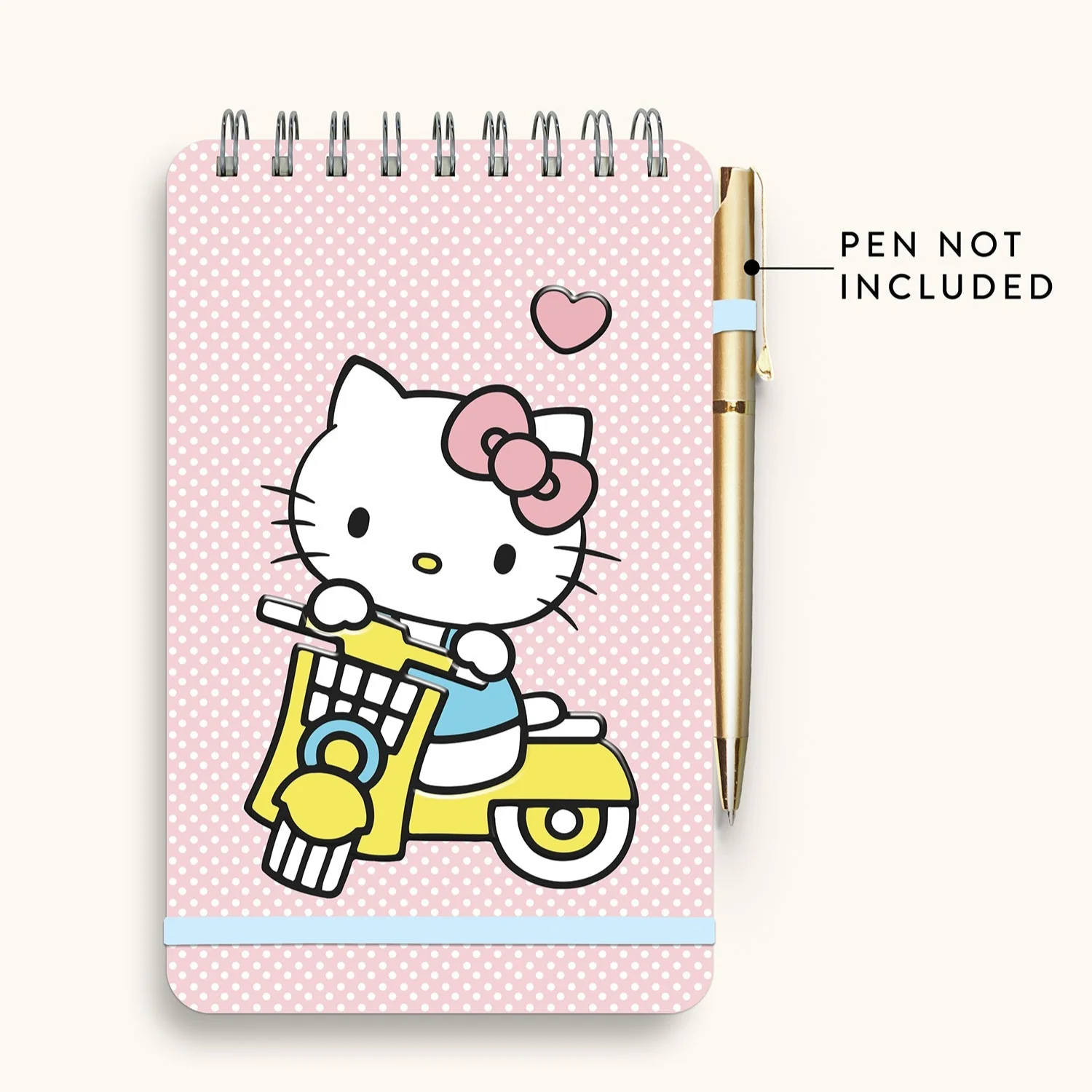 Hello Kitty Hello Kitty x Studio Oh! Classic Pink Top-Spiral Notebook with Pocket & Pen Loop - Image 5