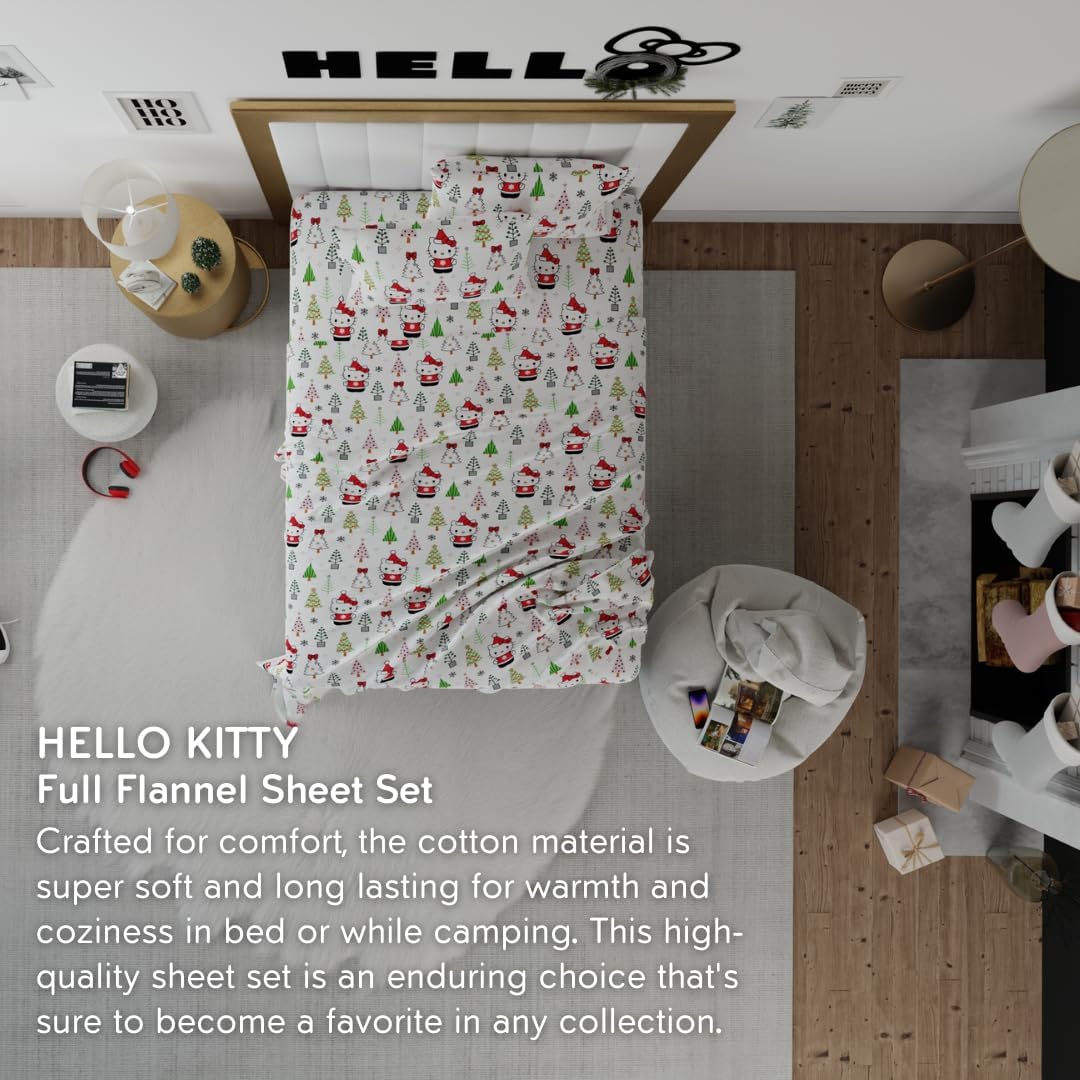 Hello Kitty Holiday Cotton Flannel Sheet Set - Image 8