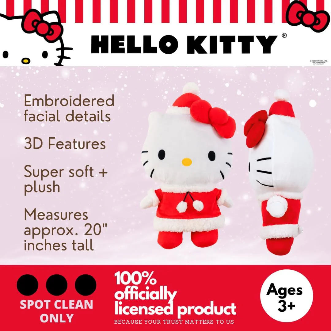 Hello Kitty Holiday Plush Cuddle Pillow Buddy - Image 6