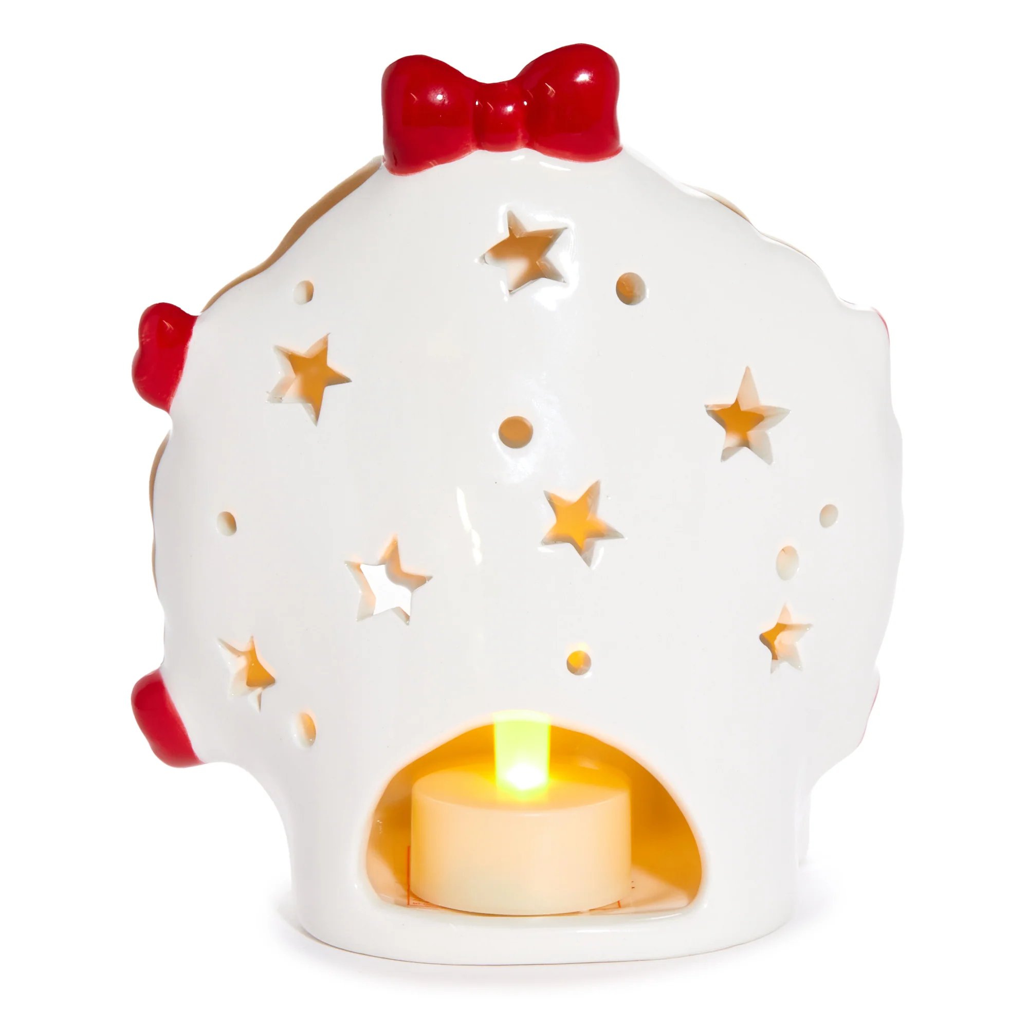 Hello Kitty Holiday Wreath Ceramic Tealight Holder - Image 2