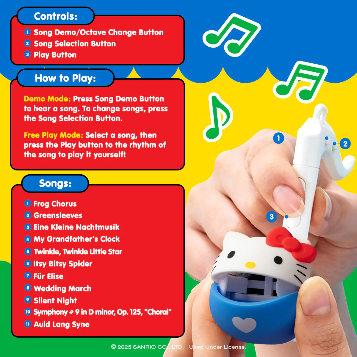 Hello Kitty Mini Otamatone Melody Charm - Image 4