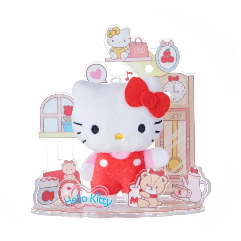 Hello Kitty Mini Plush & Acrylic Stand Set (Nuikatsu Plushie Life Series) - Image 4