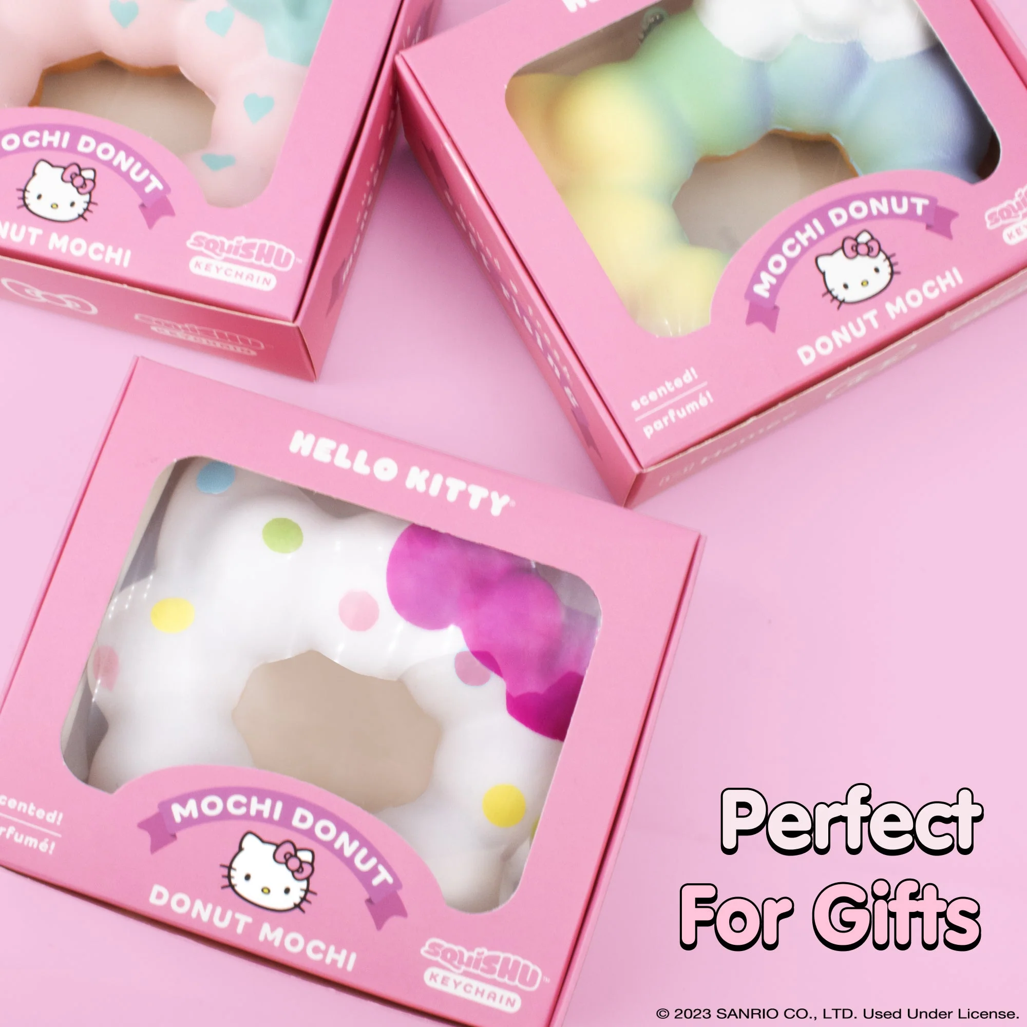 Hello Kitty Mochi Donut Squishy Keychain - Image 5