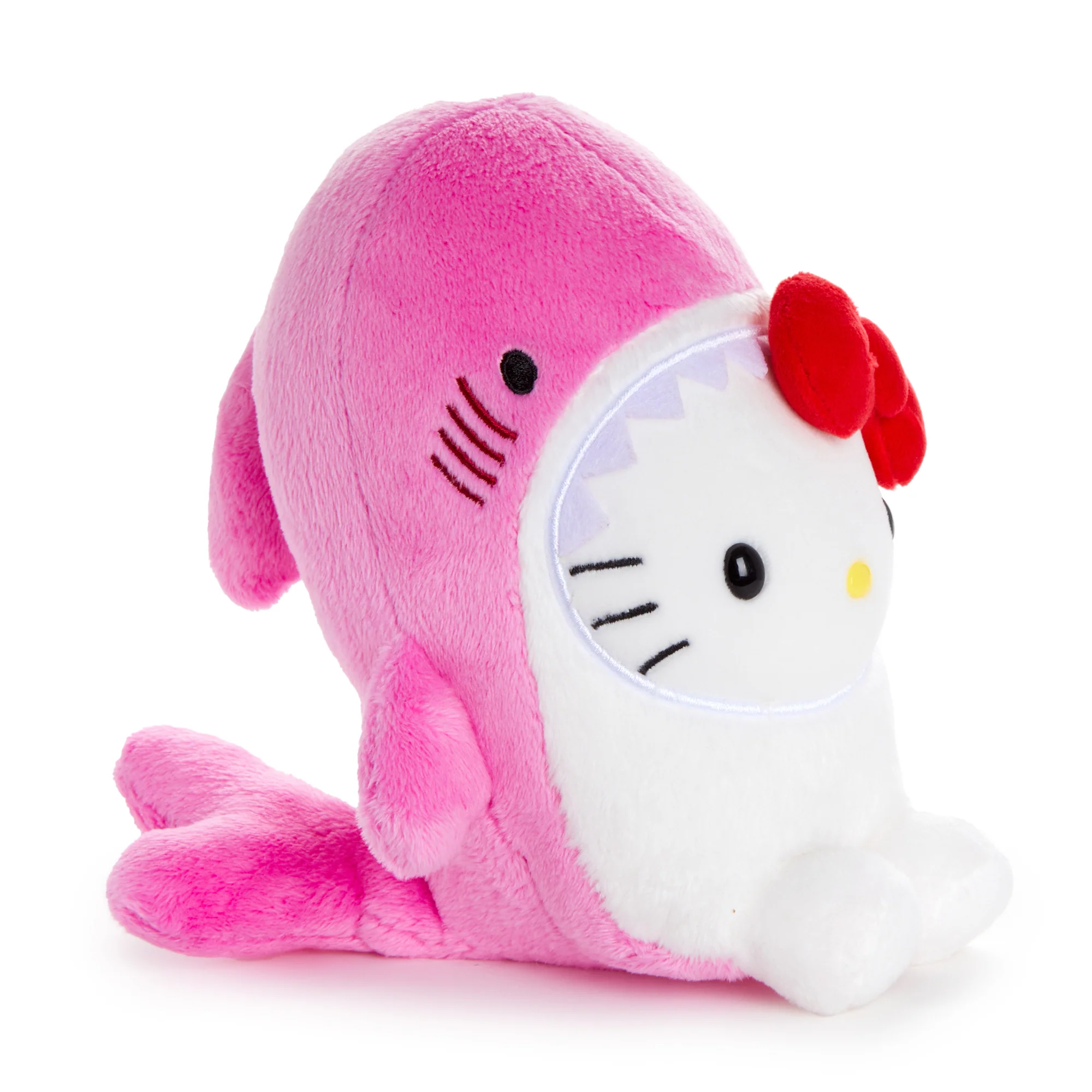 Hello Kitty Hibiscus Pink Bean Doll Plush (Shark Series) - Image 2