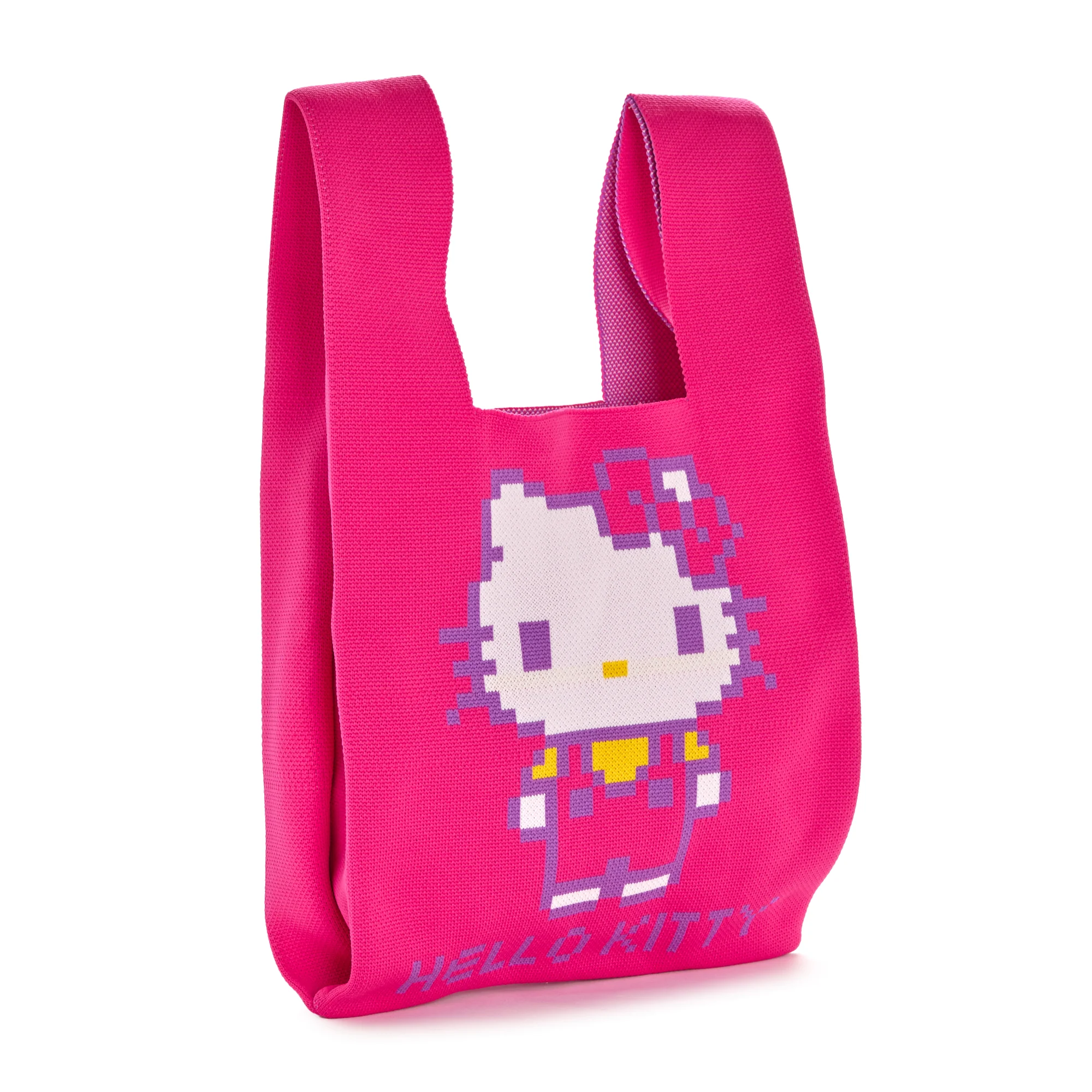 Hello Kitty Pink Knit Shopper Bag (Retro Pixel Series) - Image 4
