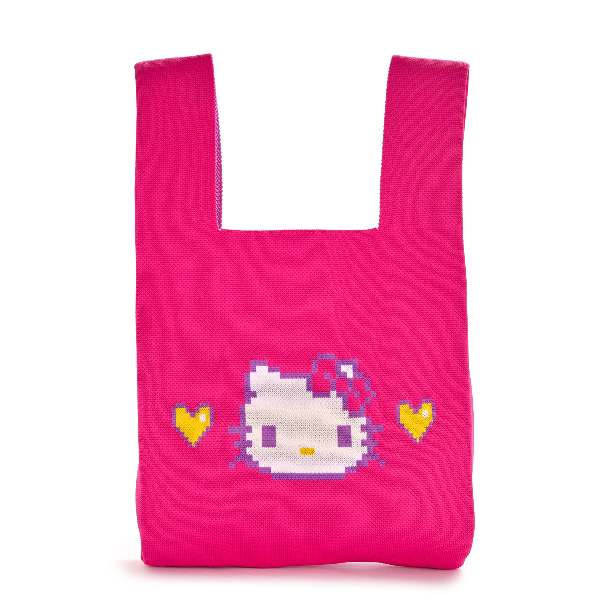Hello Kitty Pink Knit Shopper Bag (Retro Pixel Series) - Image 6