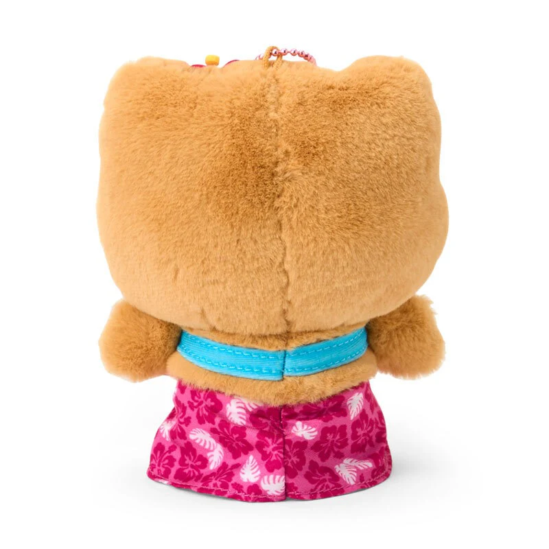 Hello Kitty Pink Plush Mascot Keychain (Suntan Series) - Image 3
