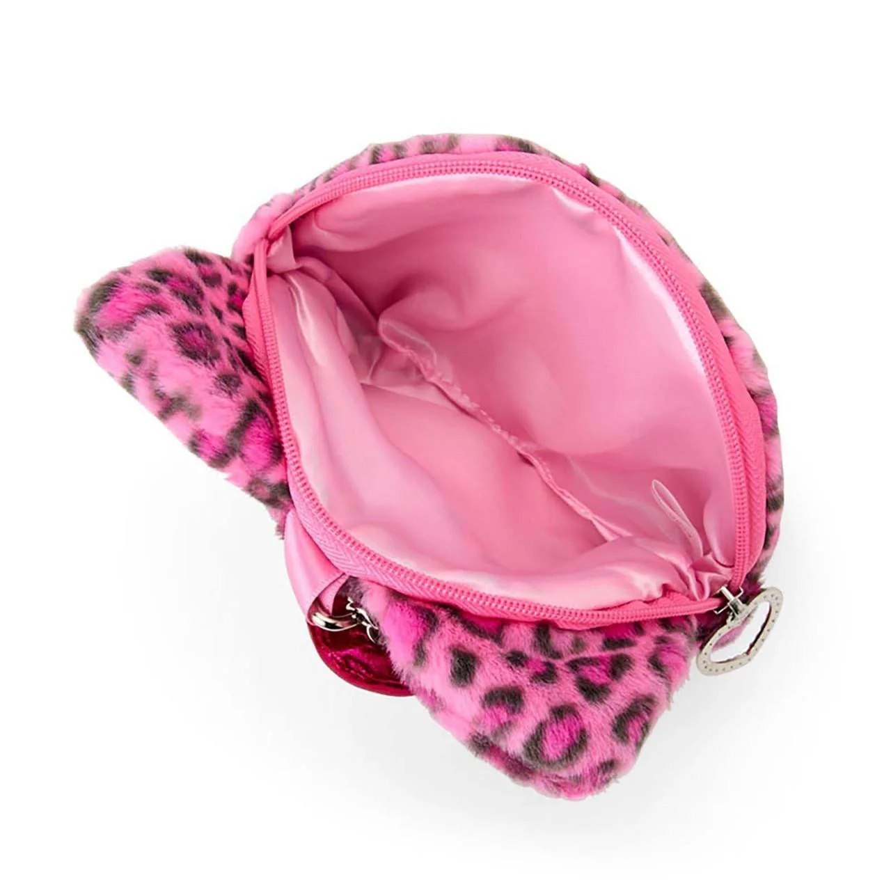 Hello Kitty Pink Plush Mini Pouch (Leopard Cat Series) - Image 2