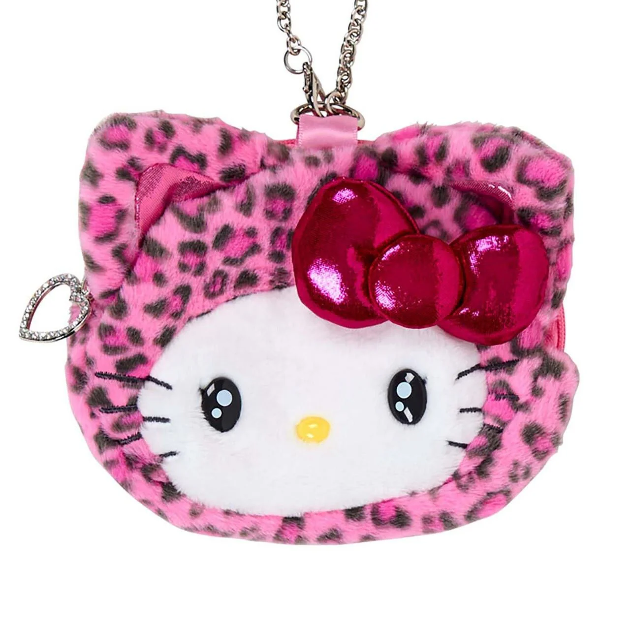 Hello Kitty Pink Plush Mini Pouch (Leopard Cat Series) - Image 3