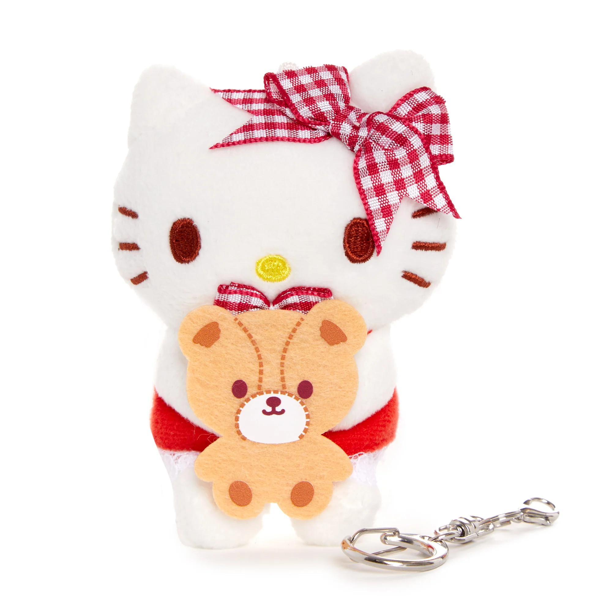 Hello Kitty Plush Mascot Keychain (Red Gingham) - Image 3