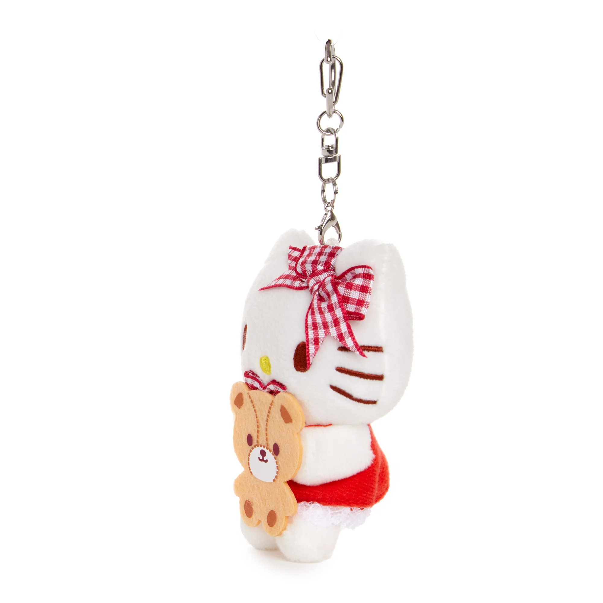 Hello Kitty Plush Mascot Keychain (Red Gingham) - Image 5
