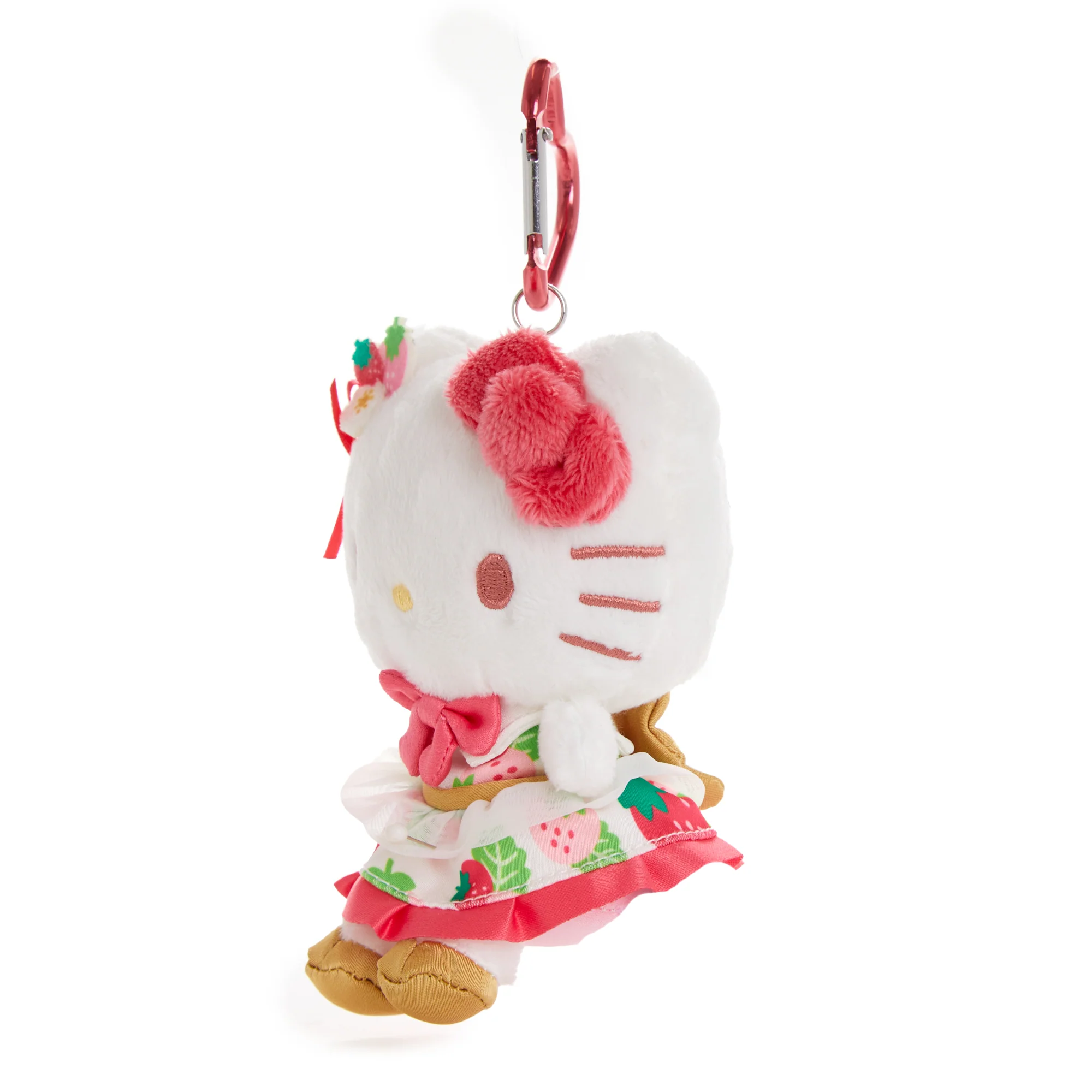 Hello Kitty Plush Mascot Keychain (Strawberry News 50th Anniversary) - Image 3