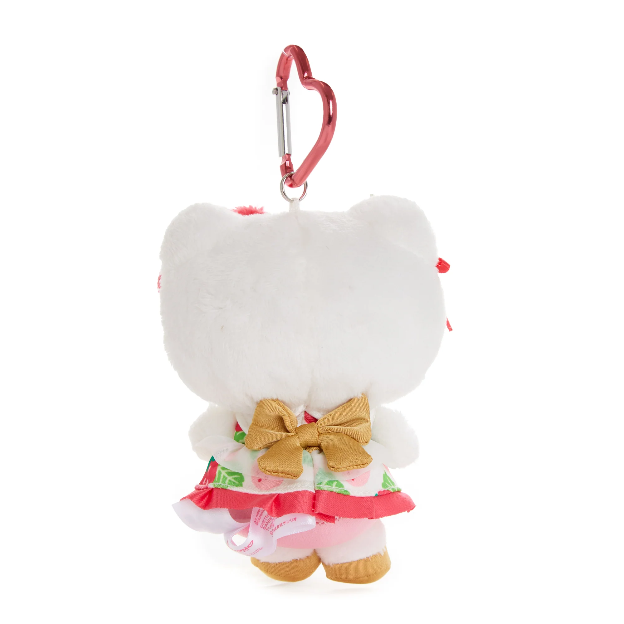 Hello Kitty Plush Mascot Keychain (Strawberry News 50th Anniversary) - Image 5