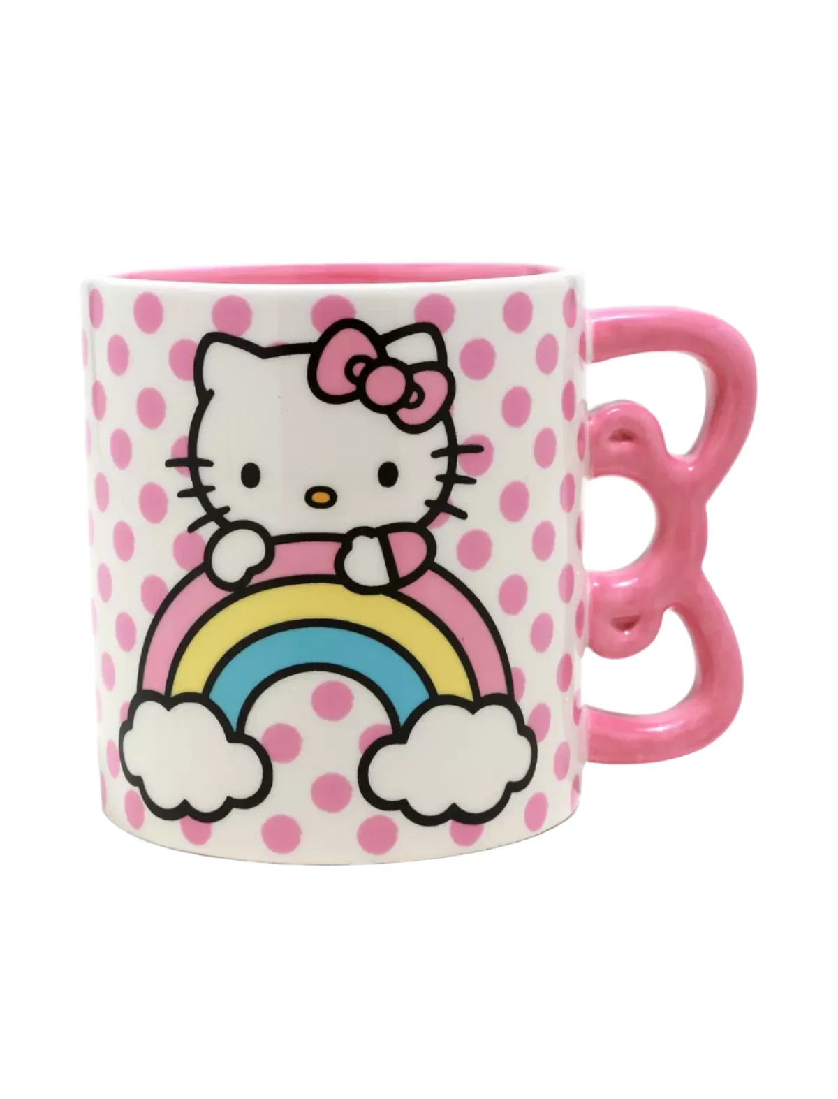 Hello Kitty Sculpted Bow & Rainbow Ceramic Mug - Image 4