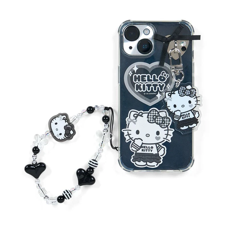 Hello Kitty Smartphone Charm Set (Silver Houndstooth Series) - Image 2